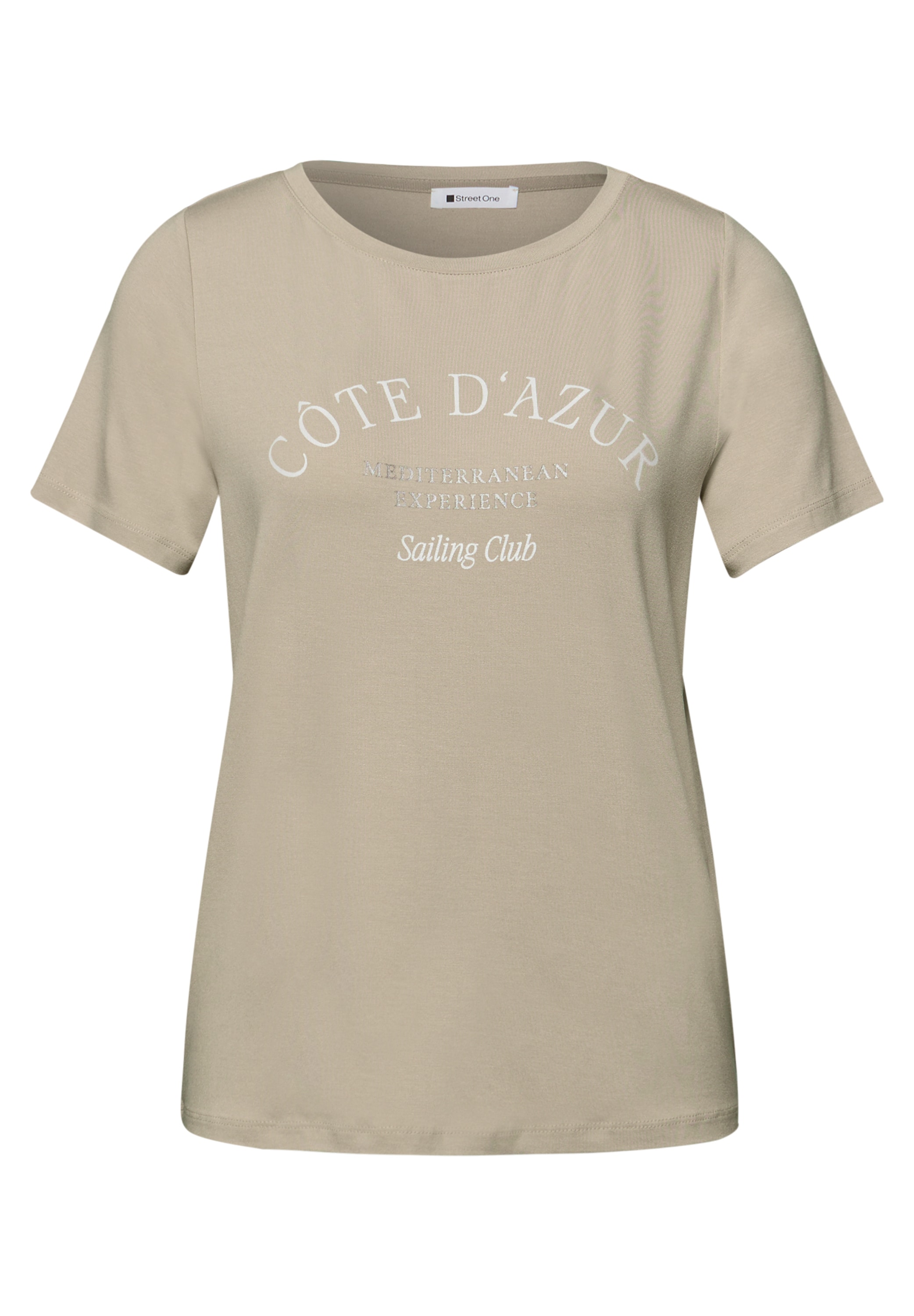 STREET ONE Rundhalsshirt Sommershirt mit Wording-Print
