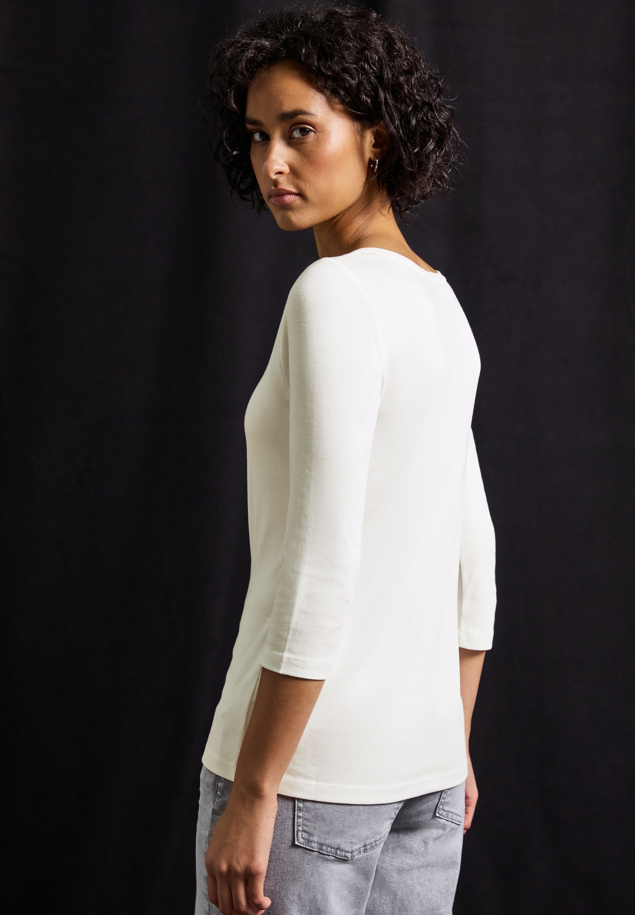 STREET ONE 3/4-Arm-Shirt, mit Knopfdetail