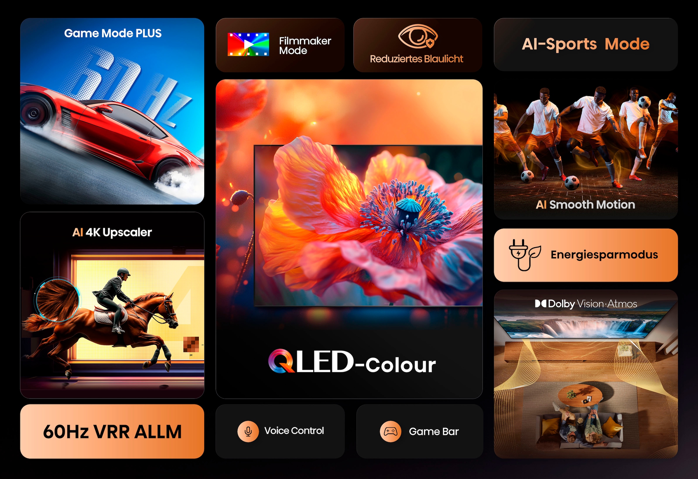 Hisense QLED-Fernseher »58E77Q«, 4K Ultra HD, Smart-TV, 4K UHD QLED