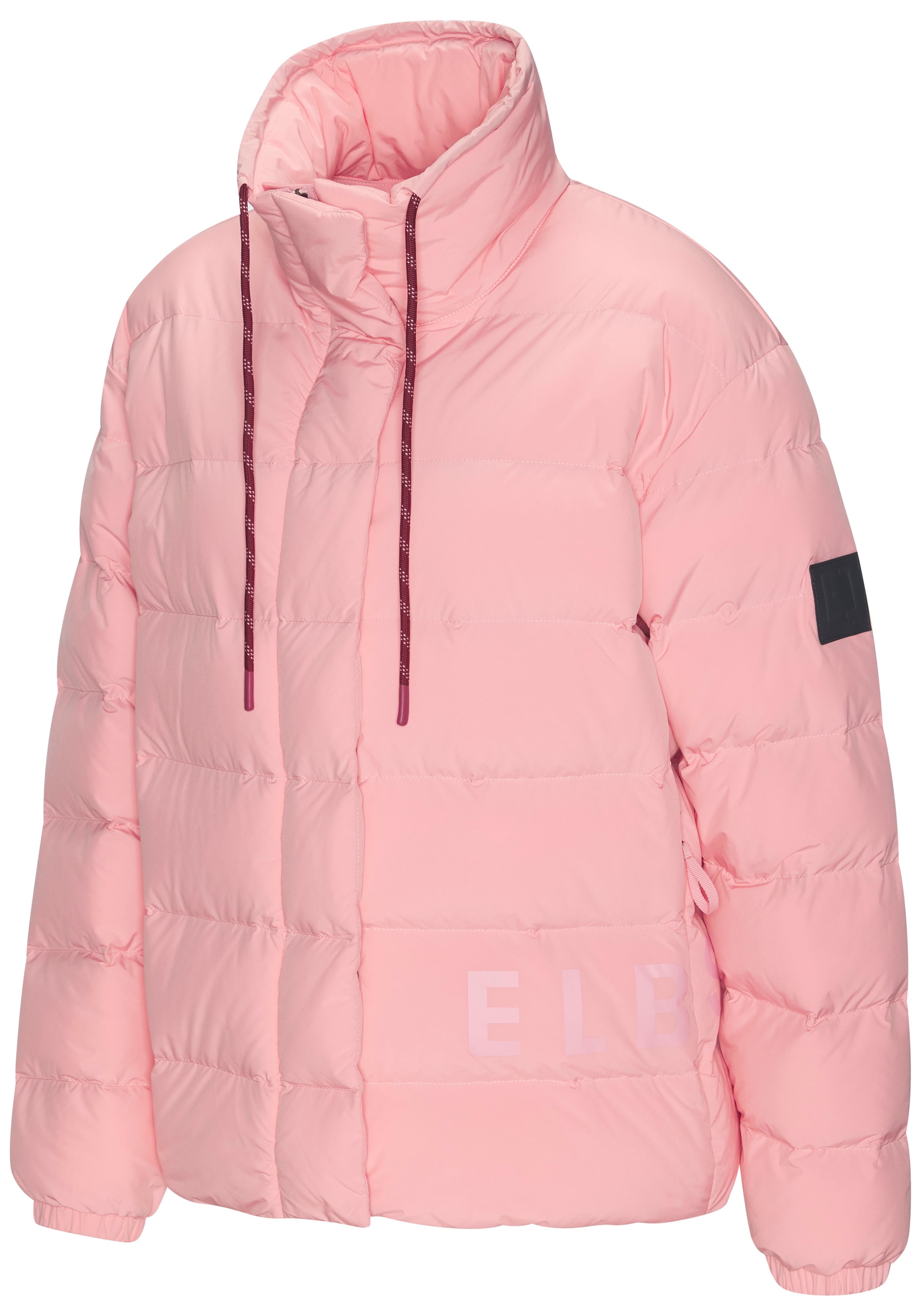 Elbsand Steppjacke mit großem seitlichen Logo-Print