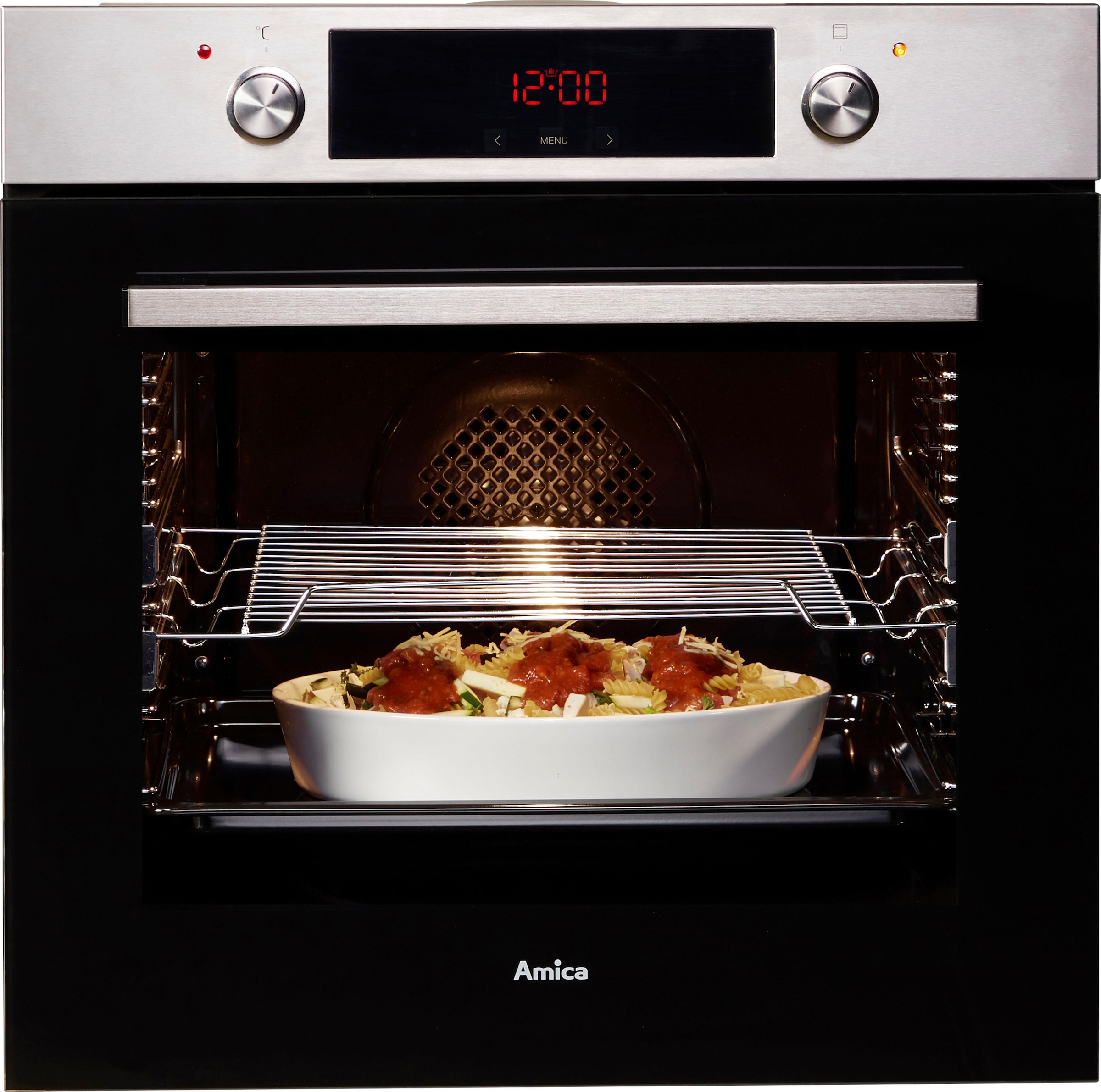 Amica Einbaubackofen »EBX 944 620 E«, EBX 944 620 E, mit 2-fach-Teleskopauszug, Simple Steam, Simple Steam