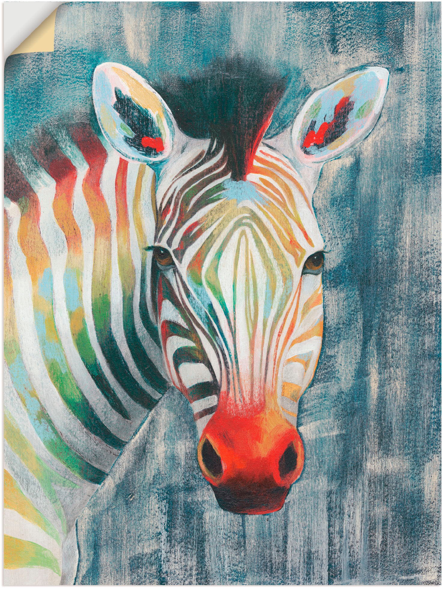 Wandbild »Prisma Zebra I«, Wildtiere, (1 St.), als Alubild, Outdoorbild, Leinwandbild,...