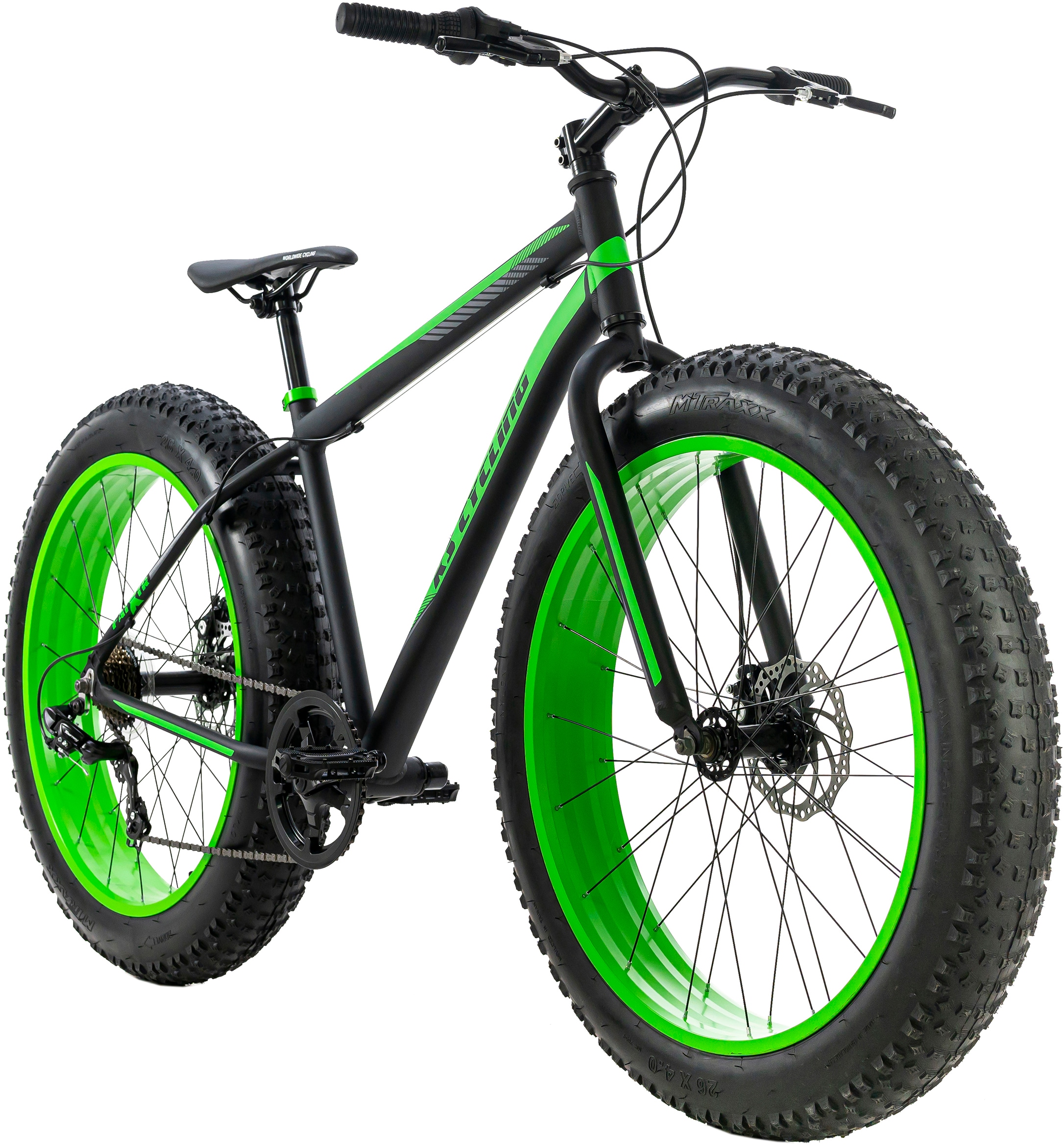 KS Cycling Fatbike »Fat - XTR«, 7 Gang, Shimano, Tourney Schaltwerk, Kettenschaltung, für Damen und Herren, Kettenschaltung