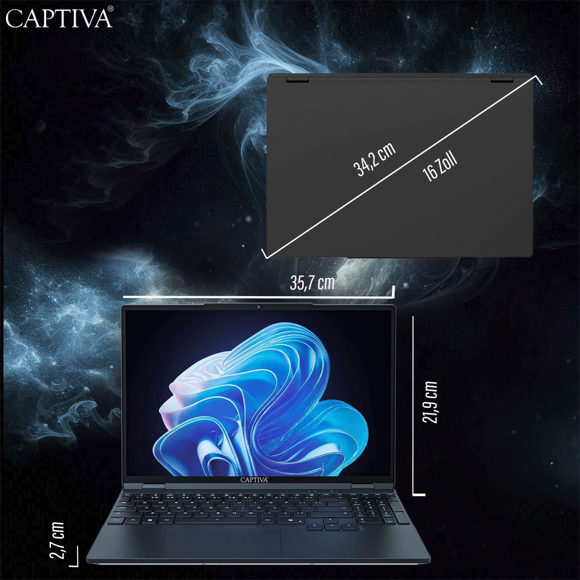 CAPTIVA Gaming-Notebook »Highend Gaming R10-1022GE« 38,9 cm / 15,3 ″ AMD Ryzen 7 GeForce RTX 5070 1.000 GB SSD