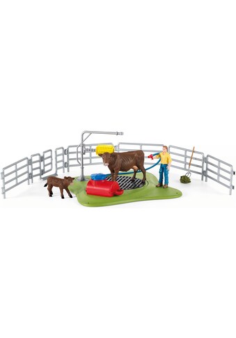 Schleich® Spielwelt »Farm World, Kuh Waschstation (42529)«, Made in Europe kaufen