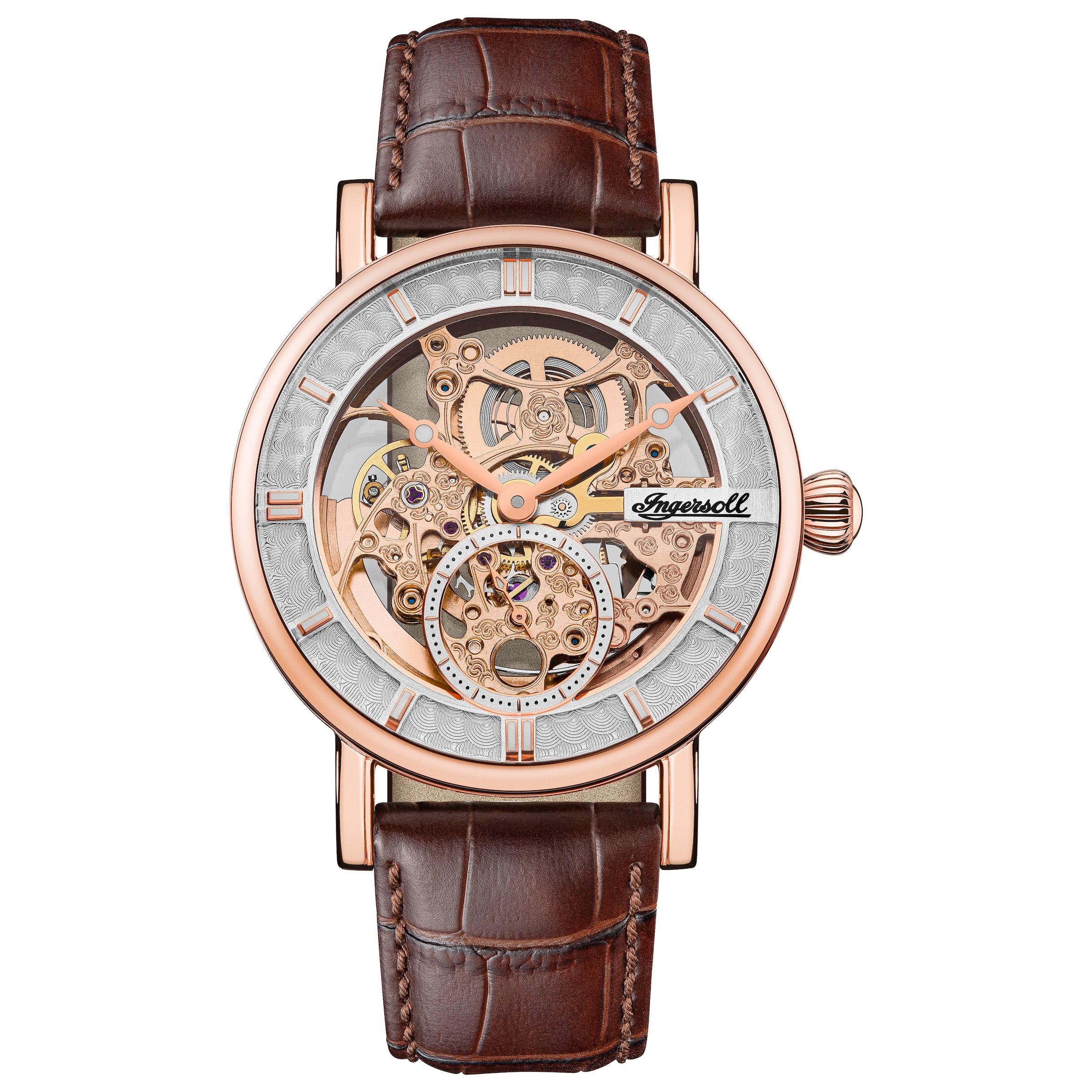 Ingersoll Automatikuhr »The Herald« Armbanduhr, Herrenuhr, Mechanische Uhr, Lederarmband, analog