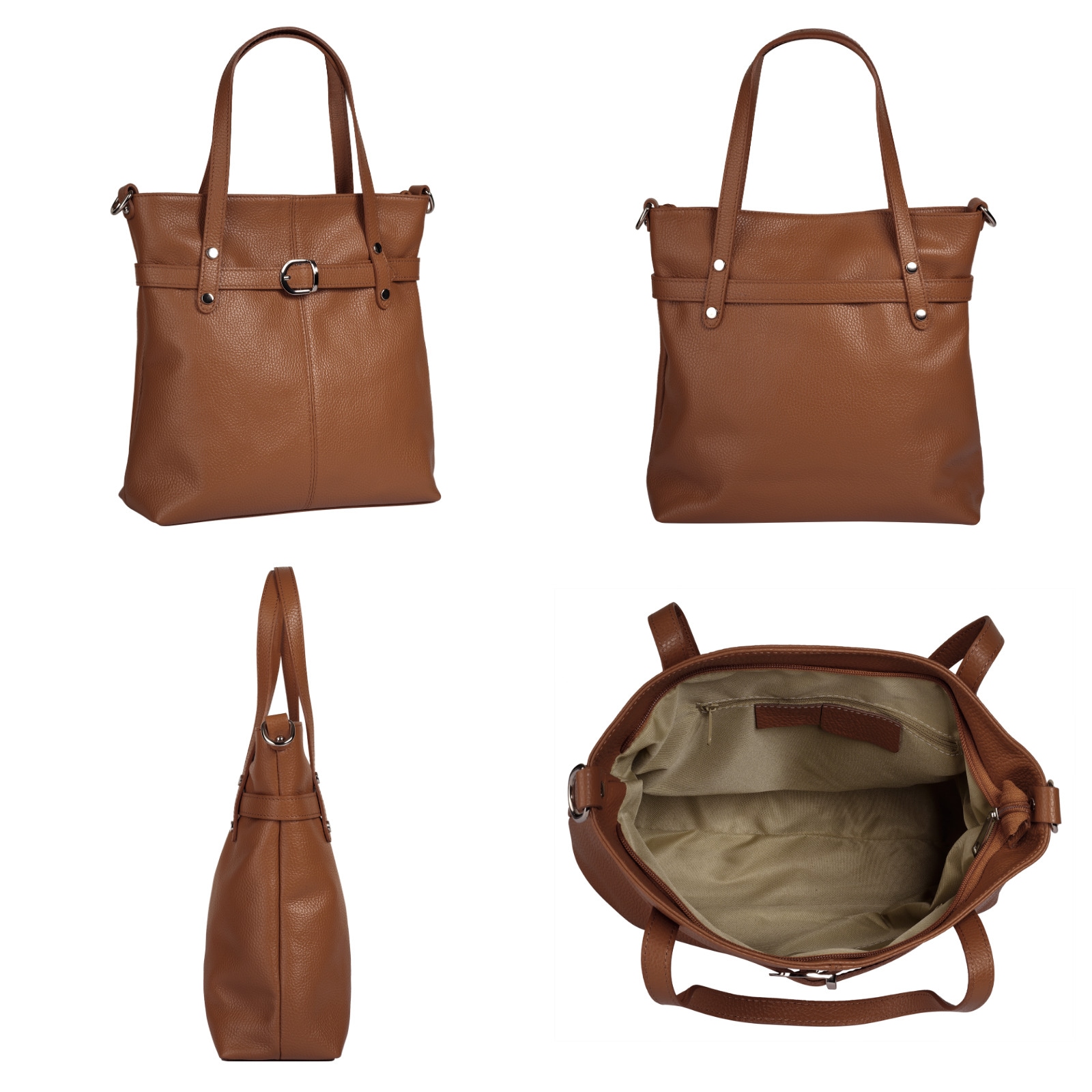 Cluty Shopper, echt Leder, Made in Italy