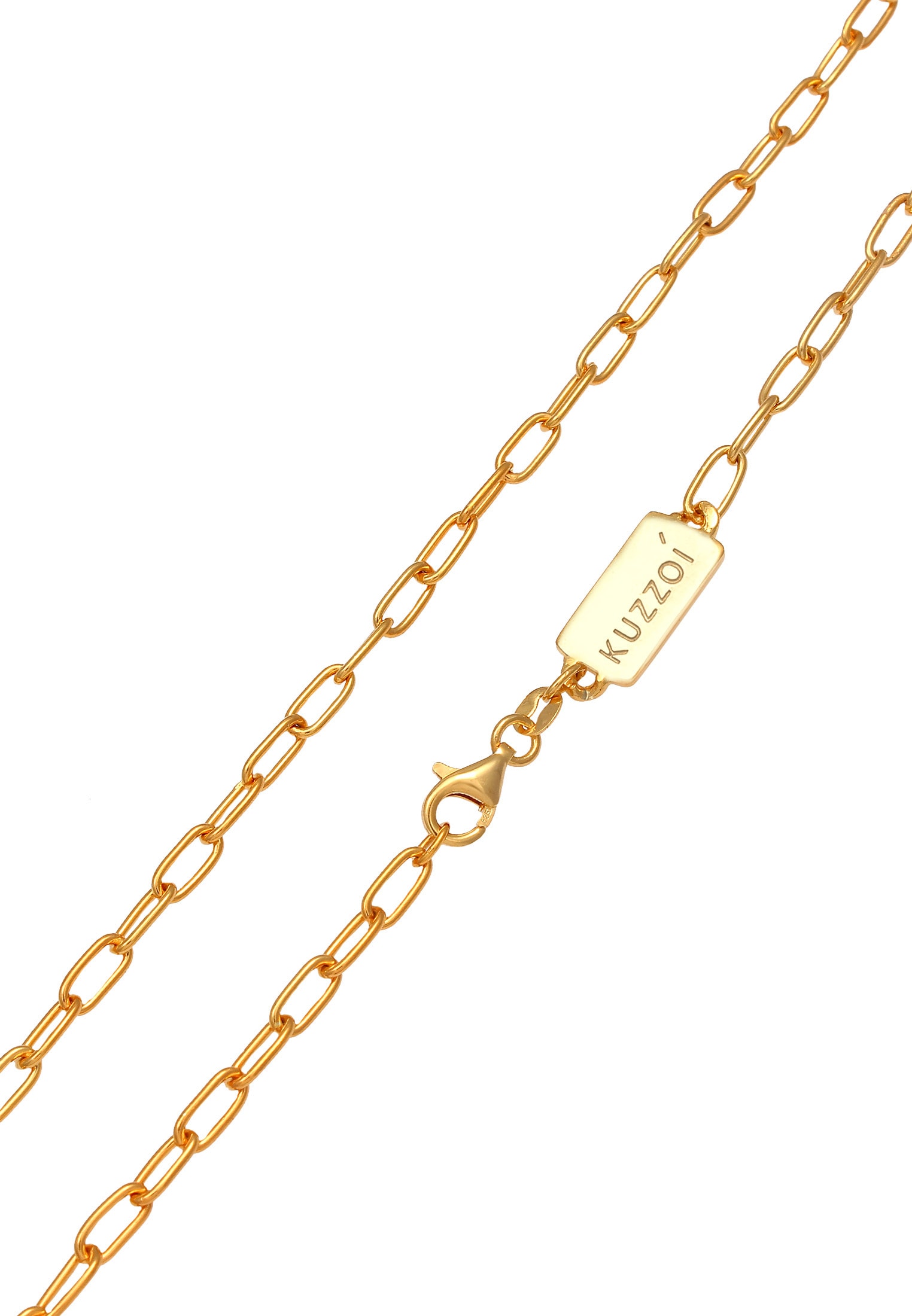 Kuzzoi Silberkette »Halskette Herren Gliederkette Oval Basic Fein 925 Silber«