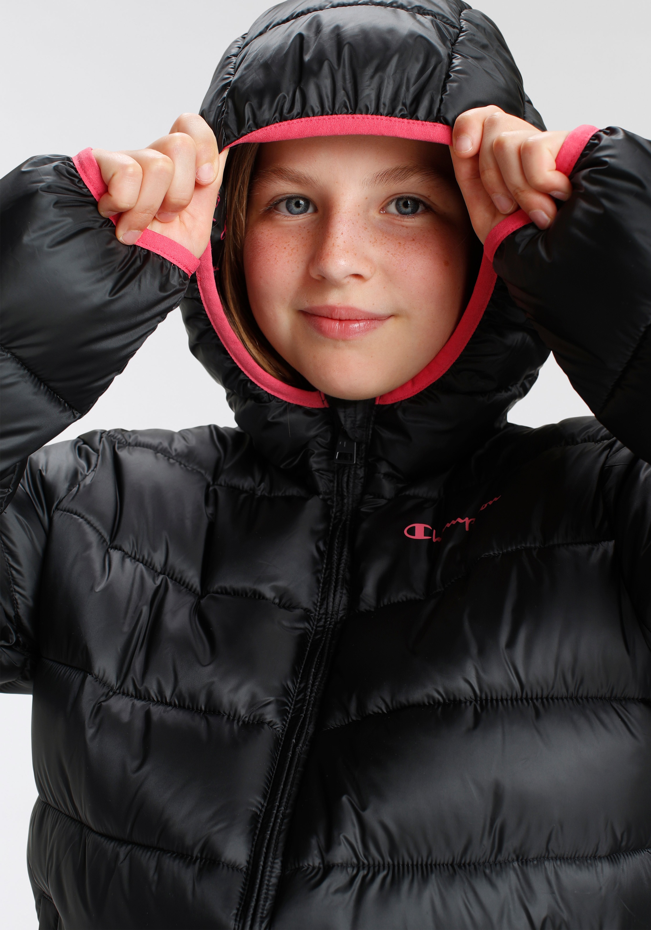 Champion Steppjacke »Outdoor Hooded Jacket - für Kinder«, mit Kapuze, für Kinder