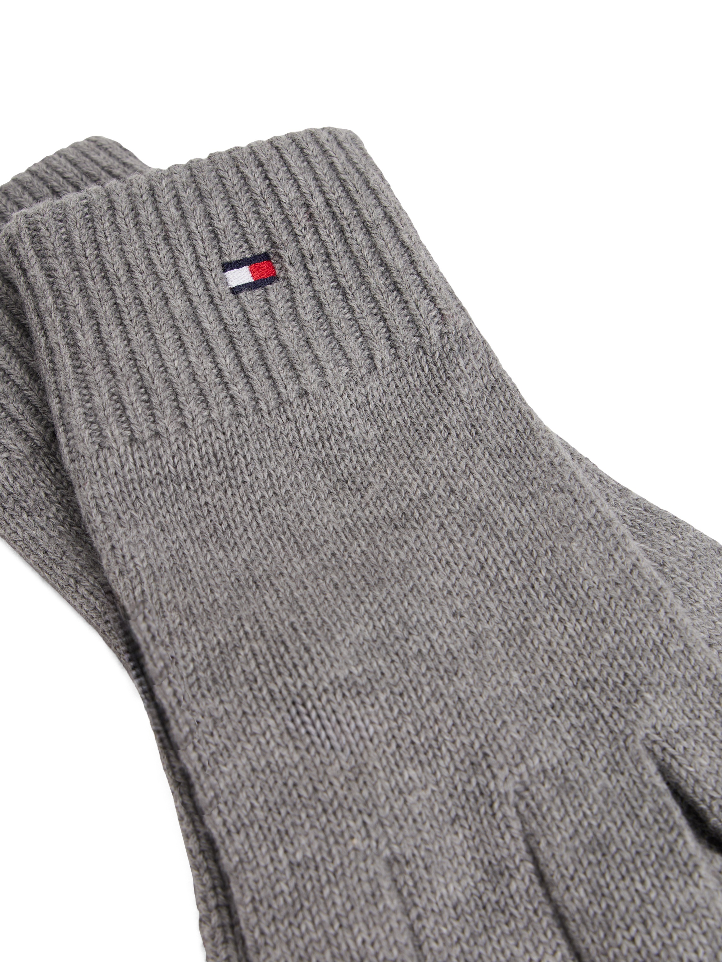 Tommy Hilfiger Strickhandschuhe »ESSENTIALS FLAG GLOVES« mit Logostickerei