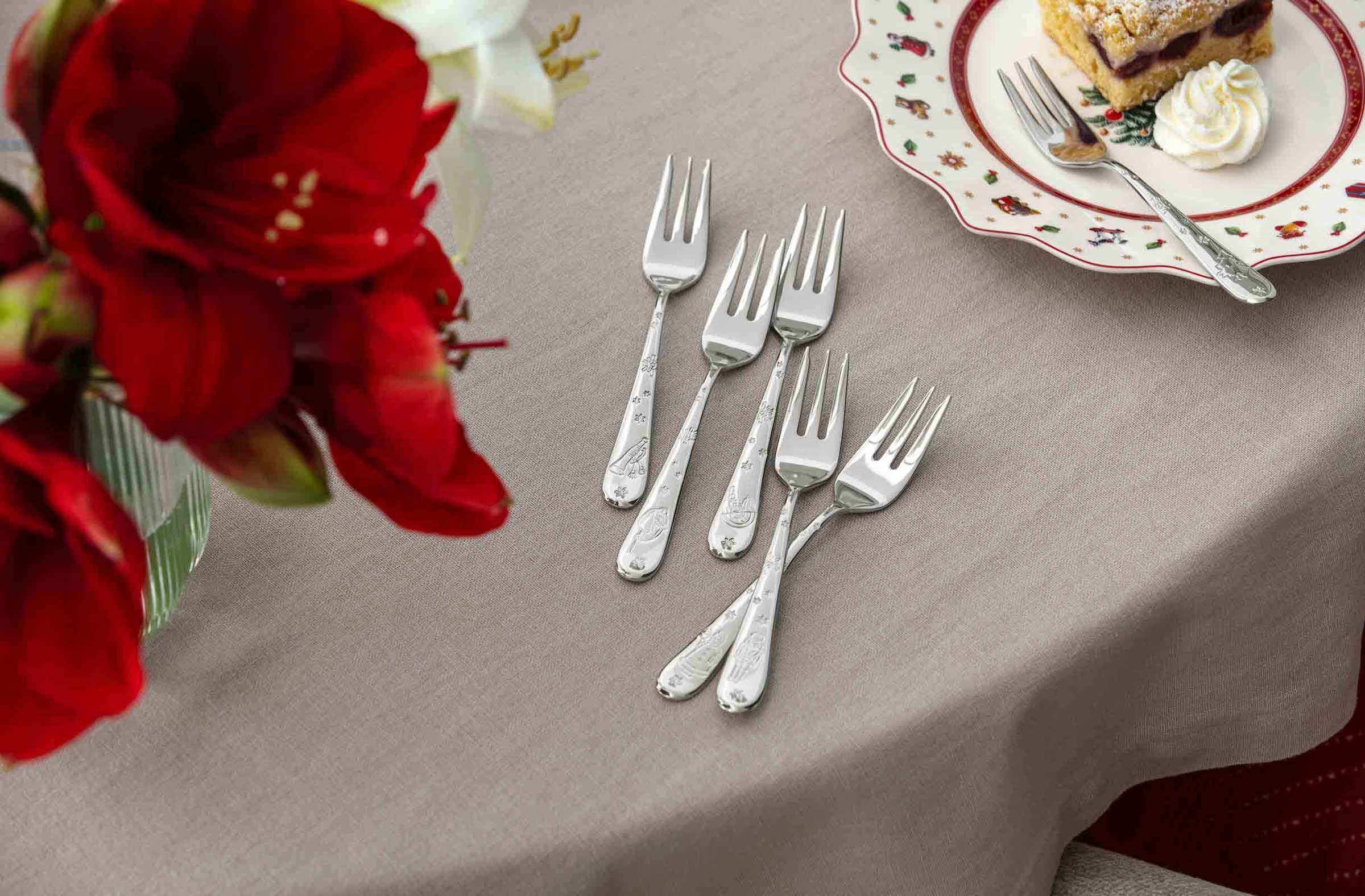 Villeroy & Boch Tafelgabel »Kuchengabel Toy's Delight 6er Set edelstahl« Spülmaschinenfest