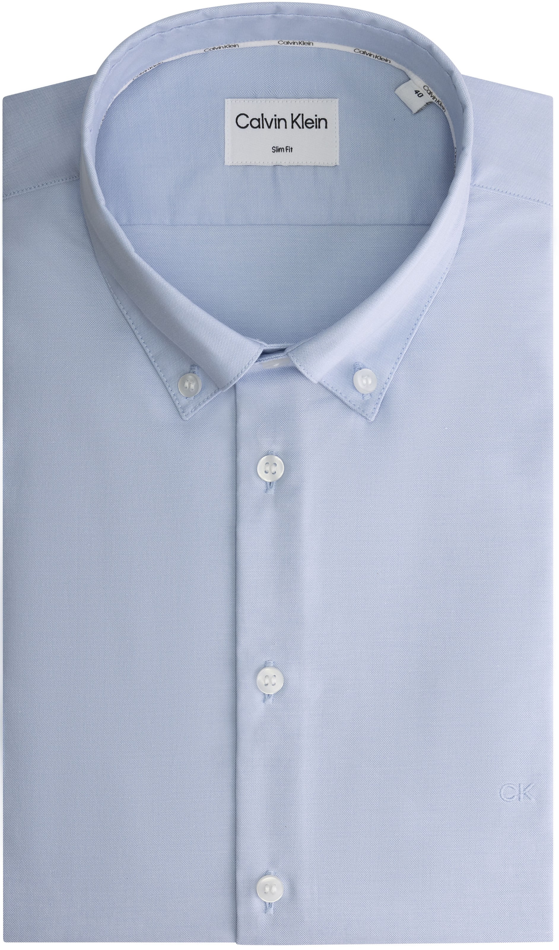 Calvin Klein Langarmhemd »OXFORD SOLID SLIM SHIRT«, mit Logoprägung