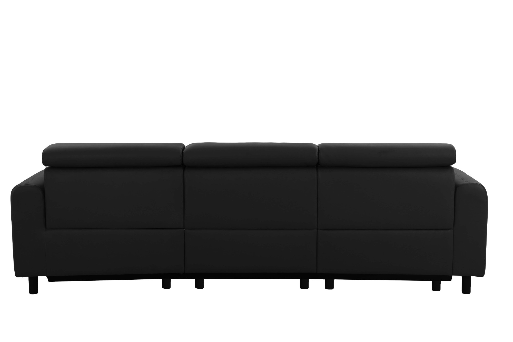 Home affaire Ecksofa »SKAANE Lederoptik, L-Form, 274 cm, manuelle u. elektrische Funktion,«, rundes Design, Kopfteilverstellung, Federkernpolsterung