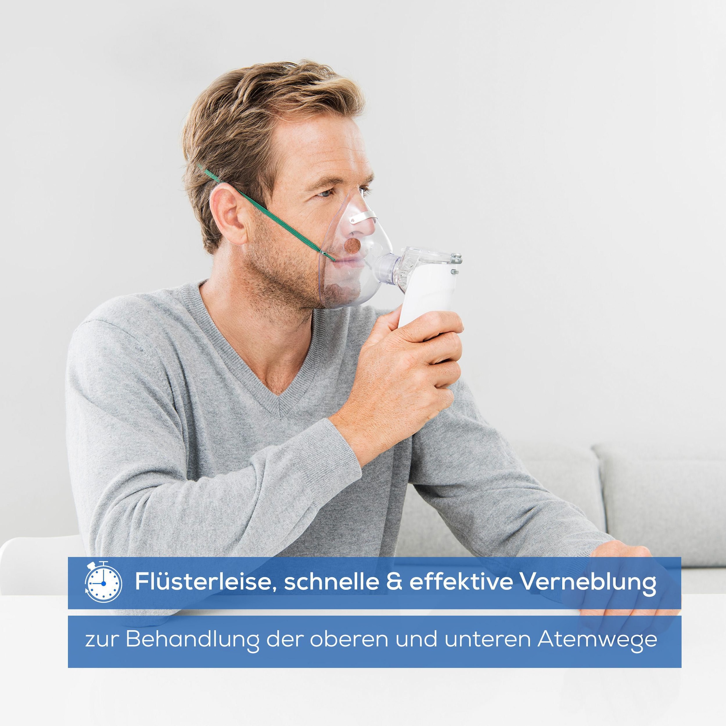 BEURER Inhalationsgerät »IH 55 Inhalator zur Behandlung der oberen und unteren Atemwege«, (Set, 7 tlg.), Inhalierer bei Erkältungen, Asthma und Atemwegserkrankungen