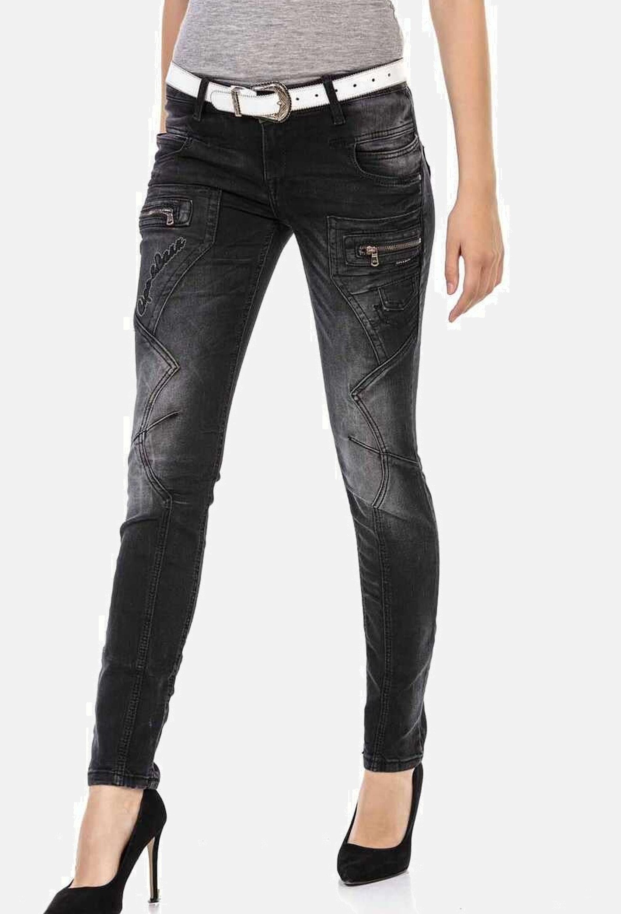 Cipo & Baxx Slim-fit-Jeans »Cipo & Baxx Jeans« mit Verschiedenen Ziernähte, WD437