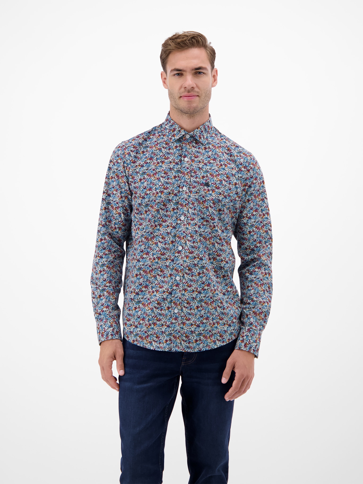 LERROS Langarmhemd mit grafischem Muster