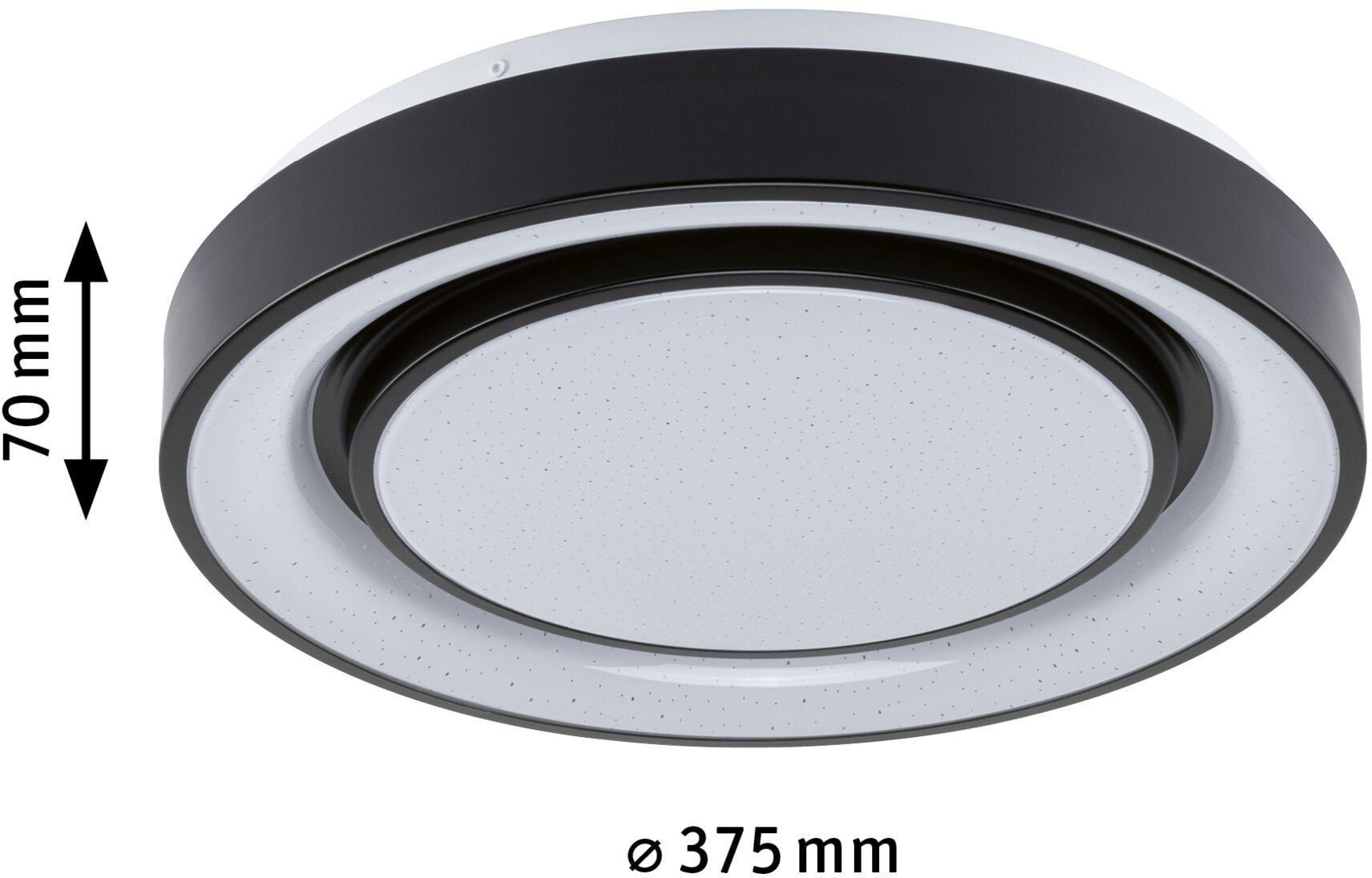Paulmann LED Deckenleuchte »Rainbow Dynamic 22W 375mm Weiß/Schwarz 230V«, 1 flammig, RGBW TunableWhite