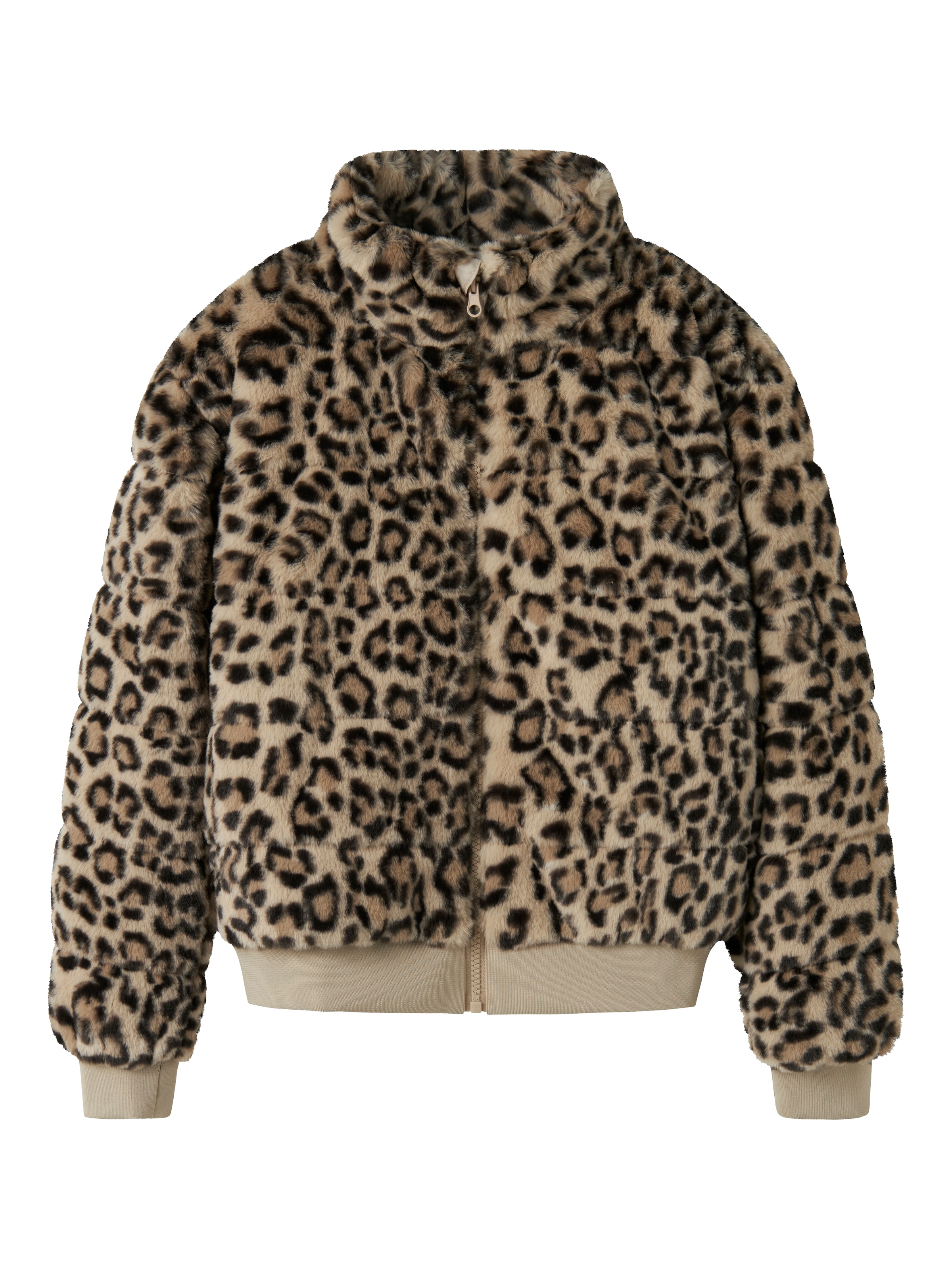 Name It Plüschjacke »NKFMILA JACKET PB« ohne Kapuze Kunstfaser