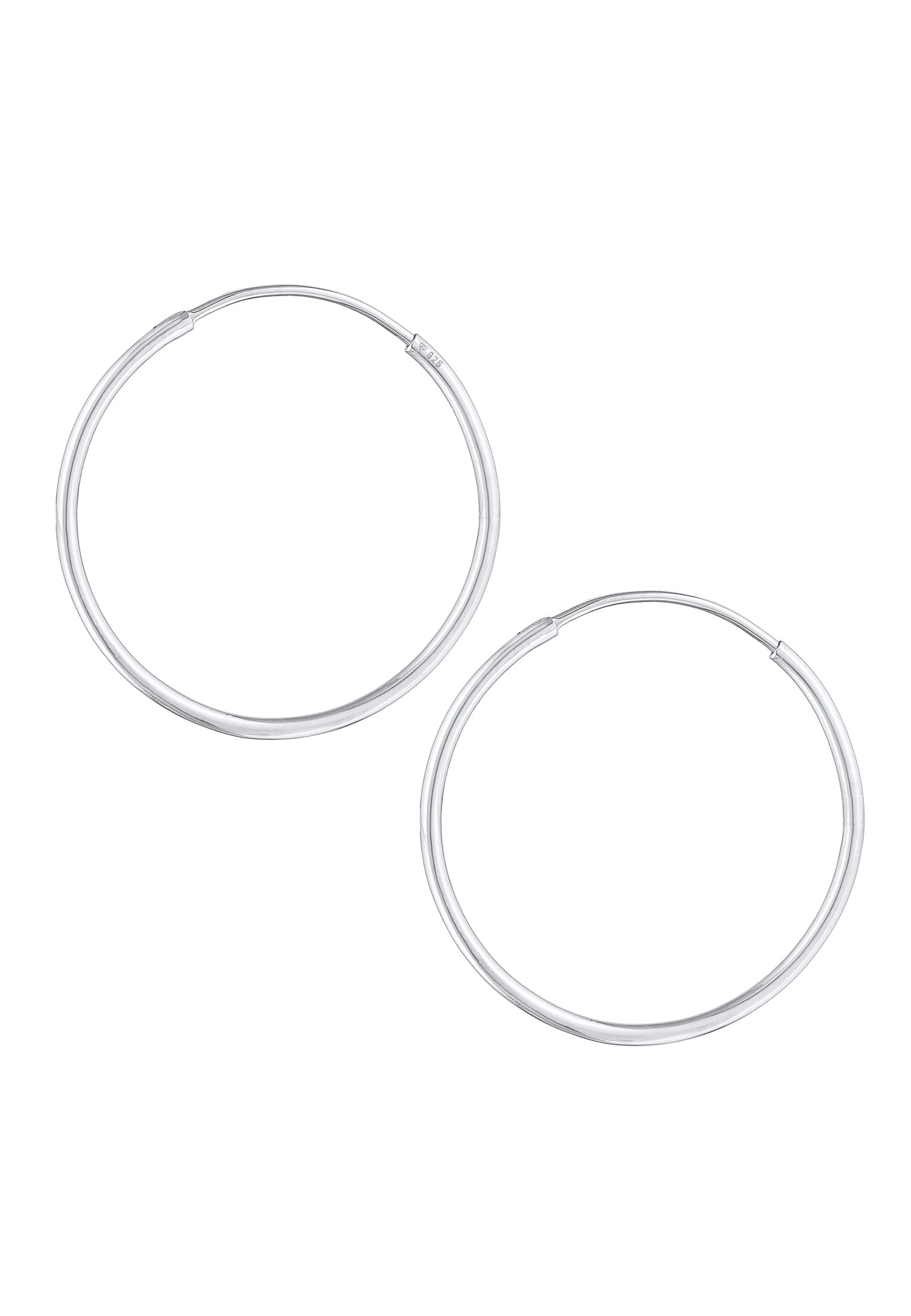 Elli Paar Creolen »Ohrringe Creolen Basic Klassisch (40 mm) 925 Silber«
