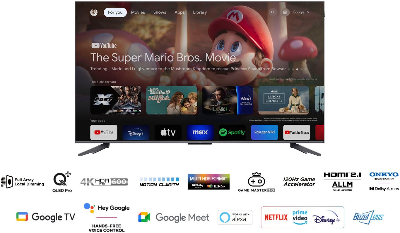 TCL QLED-Fernseher »75T8BX1«, 4K Ultra HD, Smart-TV-Google TV-Android TV