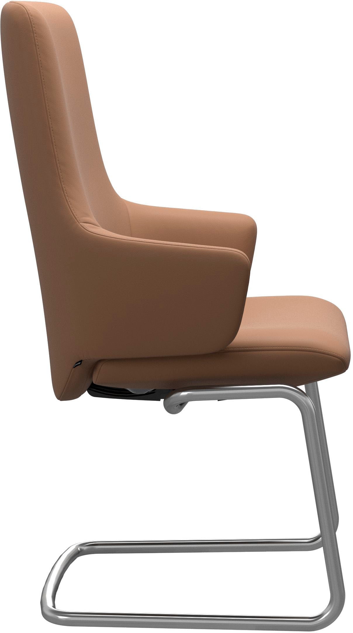 Stressless® Polsterstuhl »Laurel«, Leder BATICK, High Back mit Armlehne, Größe L, mit Beinen aus Stahl in Schwarz matt