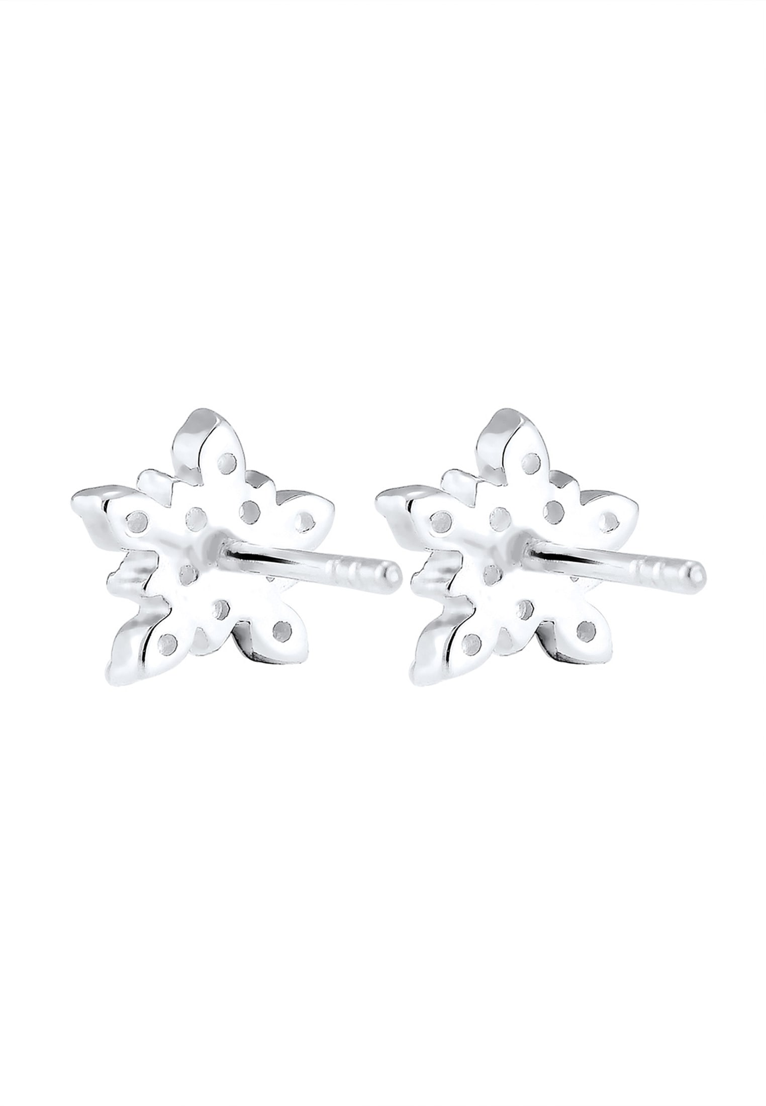 Elli Paar Ohrstecker »Ohrringe Schneeflocke Winter Zirkonia 925er Sterling Silber«
