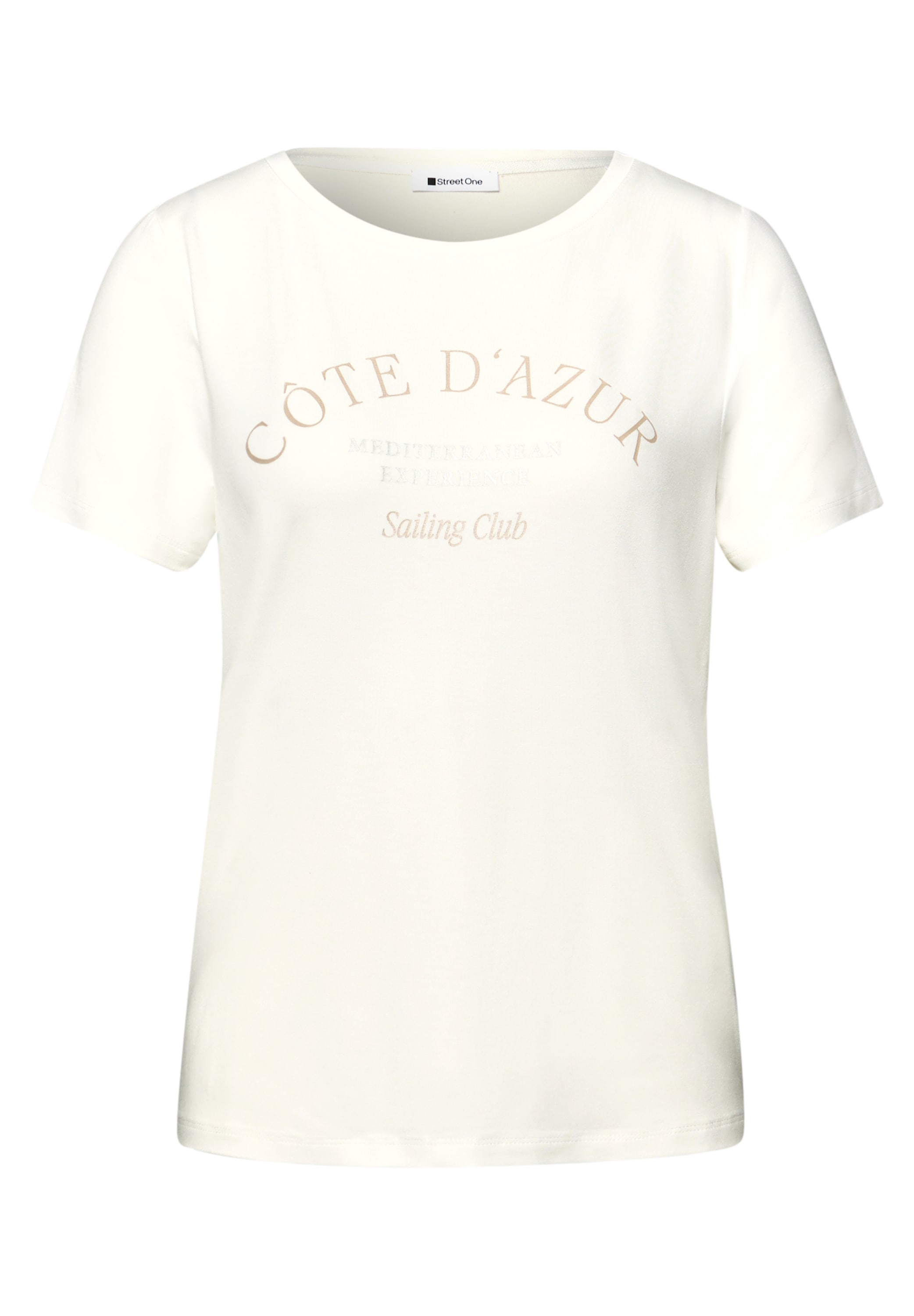 STREET ONE Rundhalsshirt Sommershirt mit Wording-Print