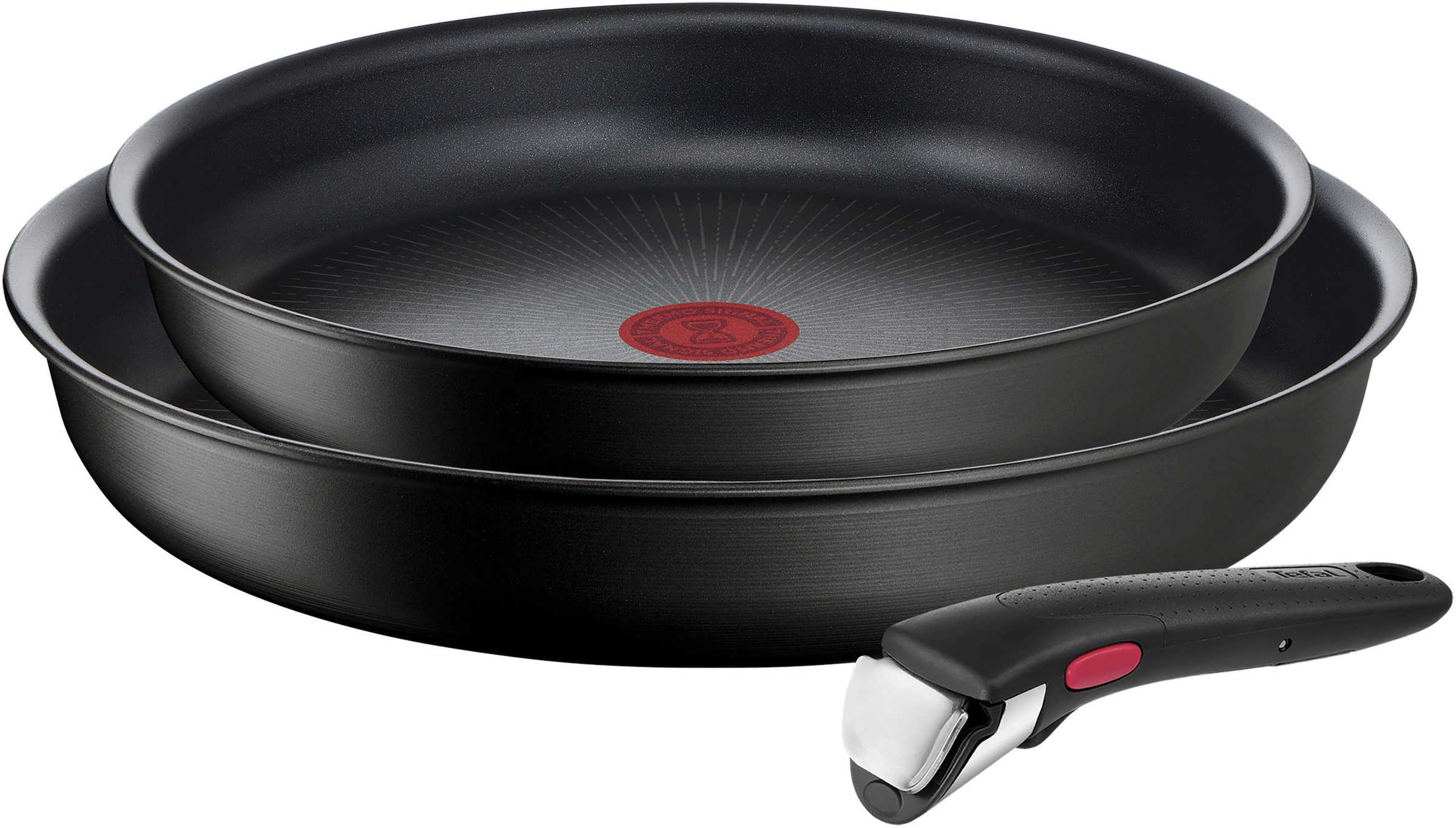 Tefal Pfannen-Set »Ingenio Unlimited«, Aluminium, (Set, 3 tlg., Tefal Ingenio Unlimited Pfannenset Ø 24, 28 cm, Griff), stapelbar, Antihaftversiegelung, Induktion, Made in France, kompakt