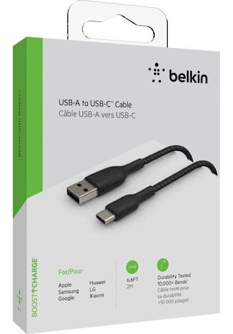 Smartphone-Kabel »USB-C/USB-A Kabel ummantelt, 2m«, USB-C, 200 cm