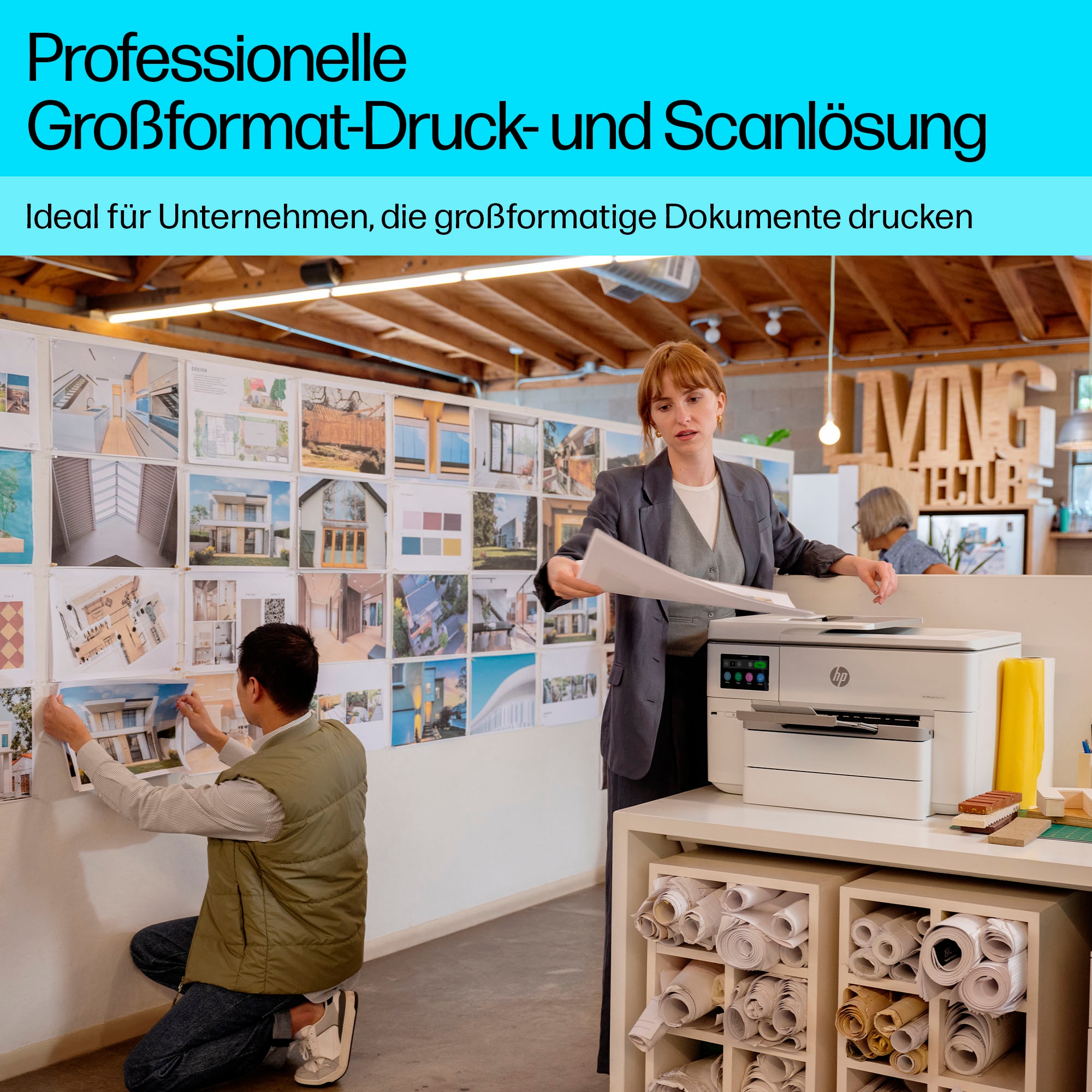 HP Multifunktionsdrucker »OfficeJet Pro 9730e A3 Großformatdrucker« 3 Monate gratis* drucken mit Instant Ink