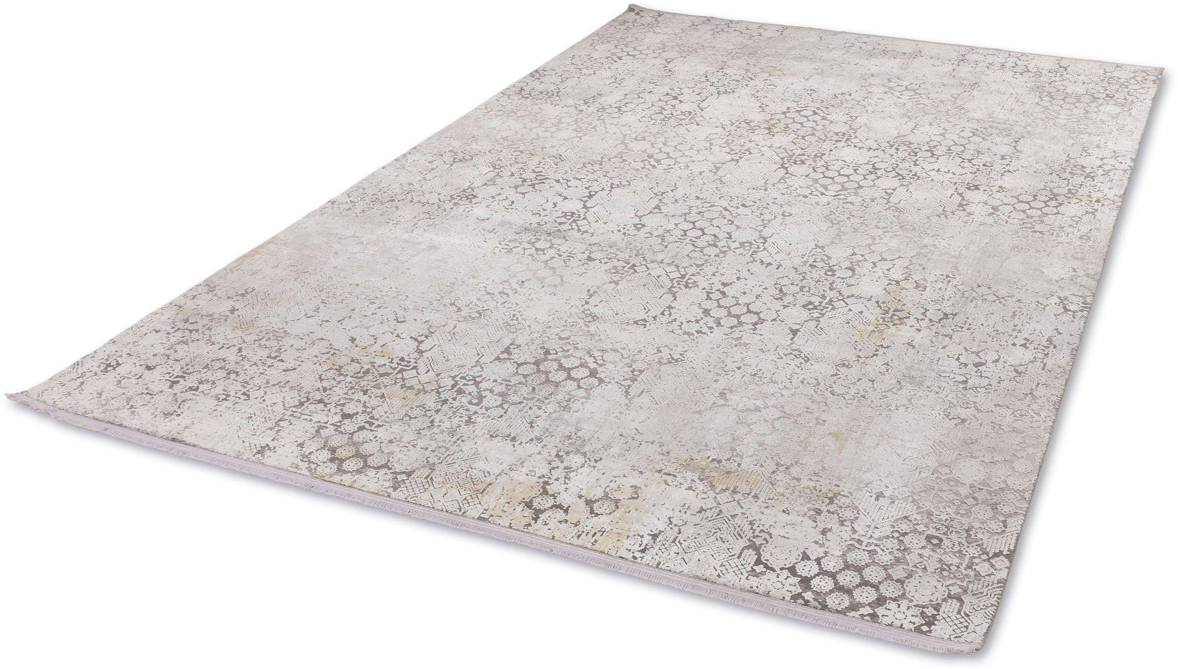 ASTRA Teppich »Gravina 231« rechteckig 8 mm Höhe seidiger Schimmer durch Viskose, Hoch Tief Struktur, Wohnzimmer