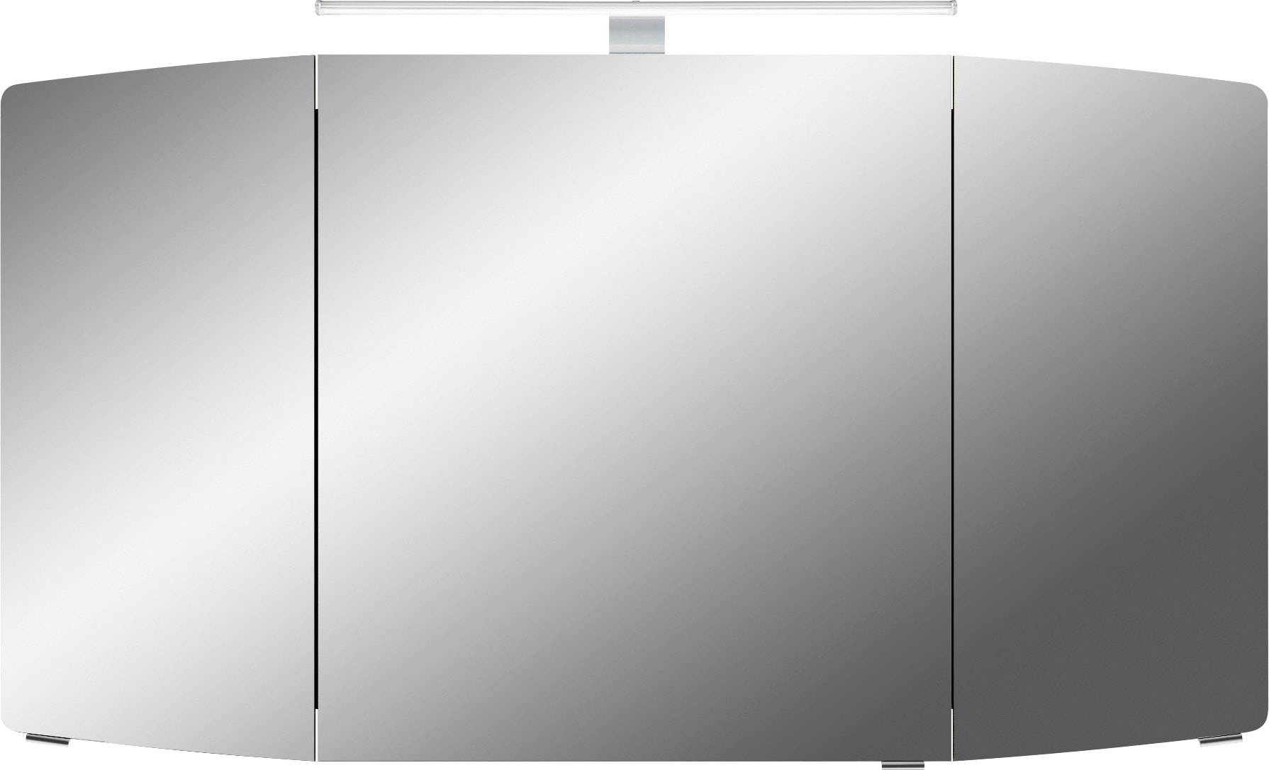 Saphir Badmöbel-Set »Cassca Sprint 4-teilig Mineralmarmor-Waschtisch mit LED-Spiegelschrank« 5 Stk. tlg.