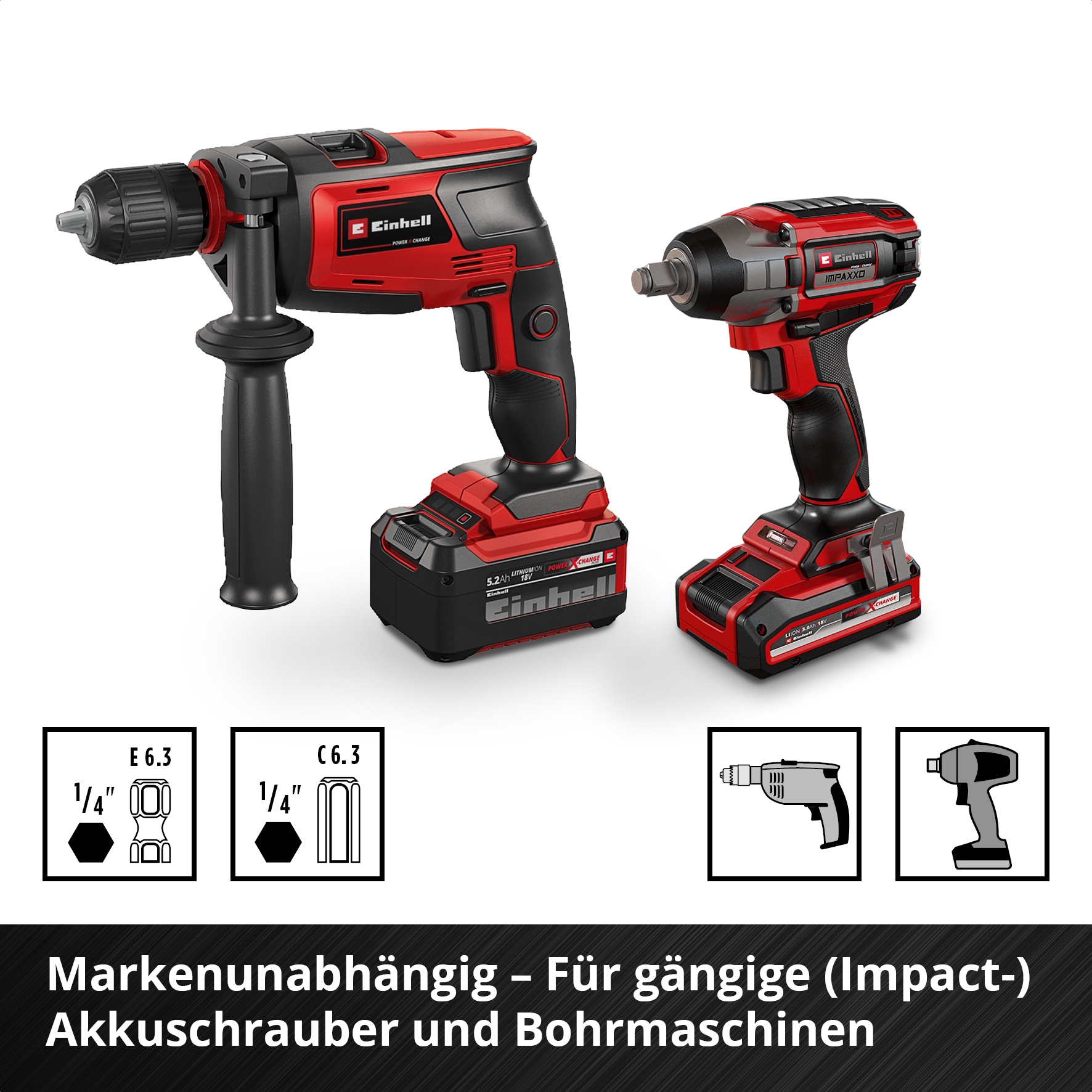 Einhell Bohrer- und Bitset »XL-CASE« 95-tlg.