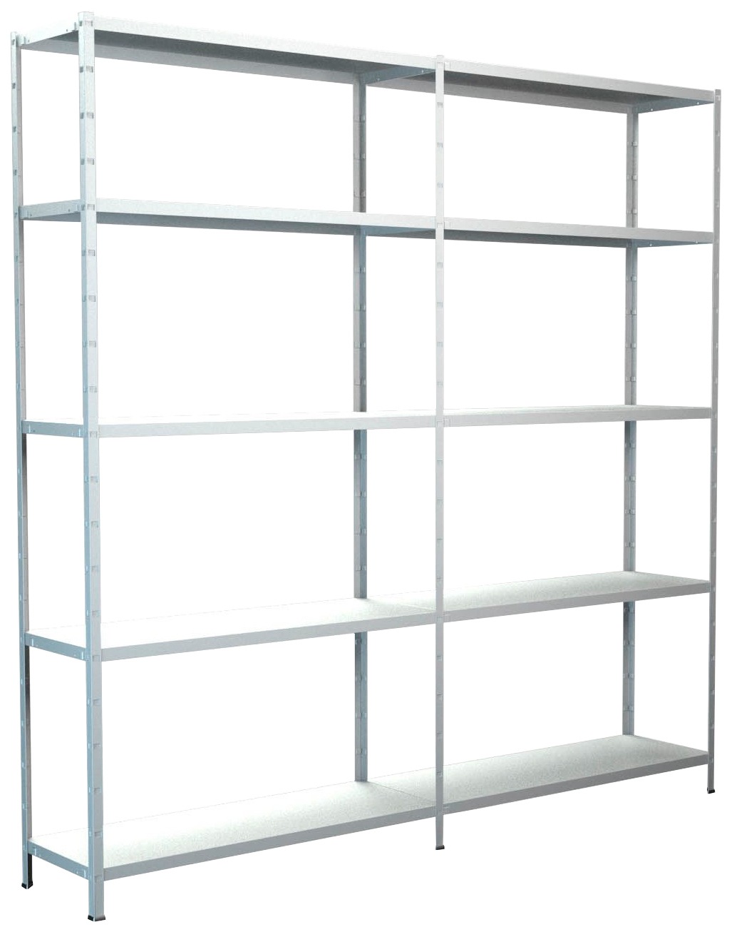 SCHULTE Regalwelt Steckregal »Stecksystem Grund- und Anbauregal«, Metall weiß, 2000x1600x500 mm, 10 Böden