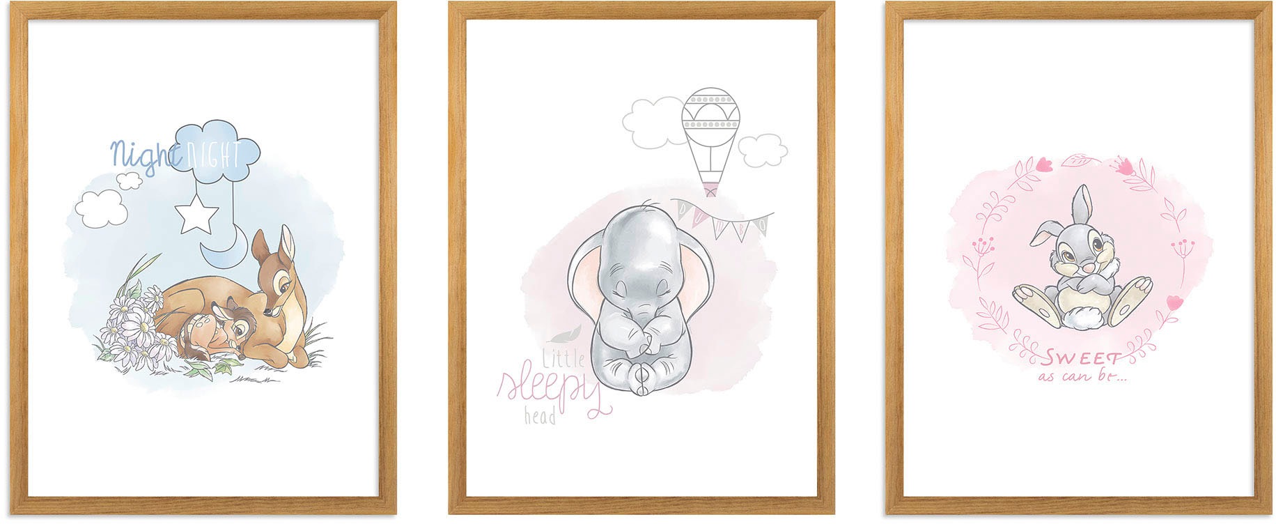 Komar Bild mit Rahmen »First Friends« 3 Stk. tlg. maschinell in bunt