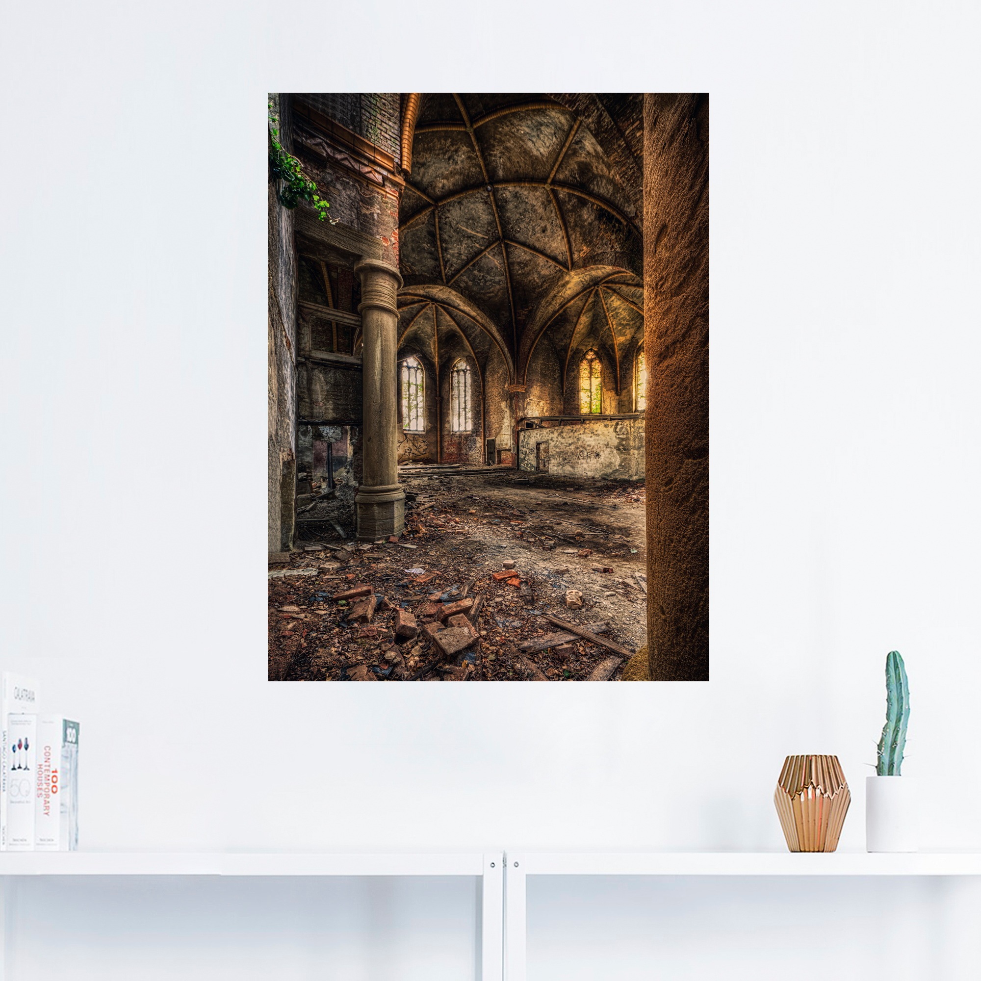 Artland Wandbild »Lost Place - verlassene Kirche II«, Gebäude, (1 St.), als Leinwandbild, Wandaufkleber in verschied. Größen