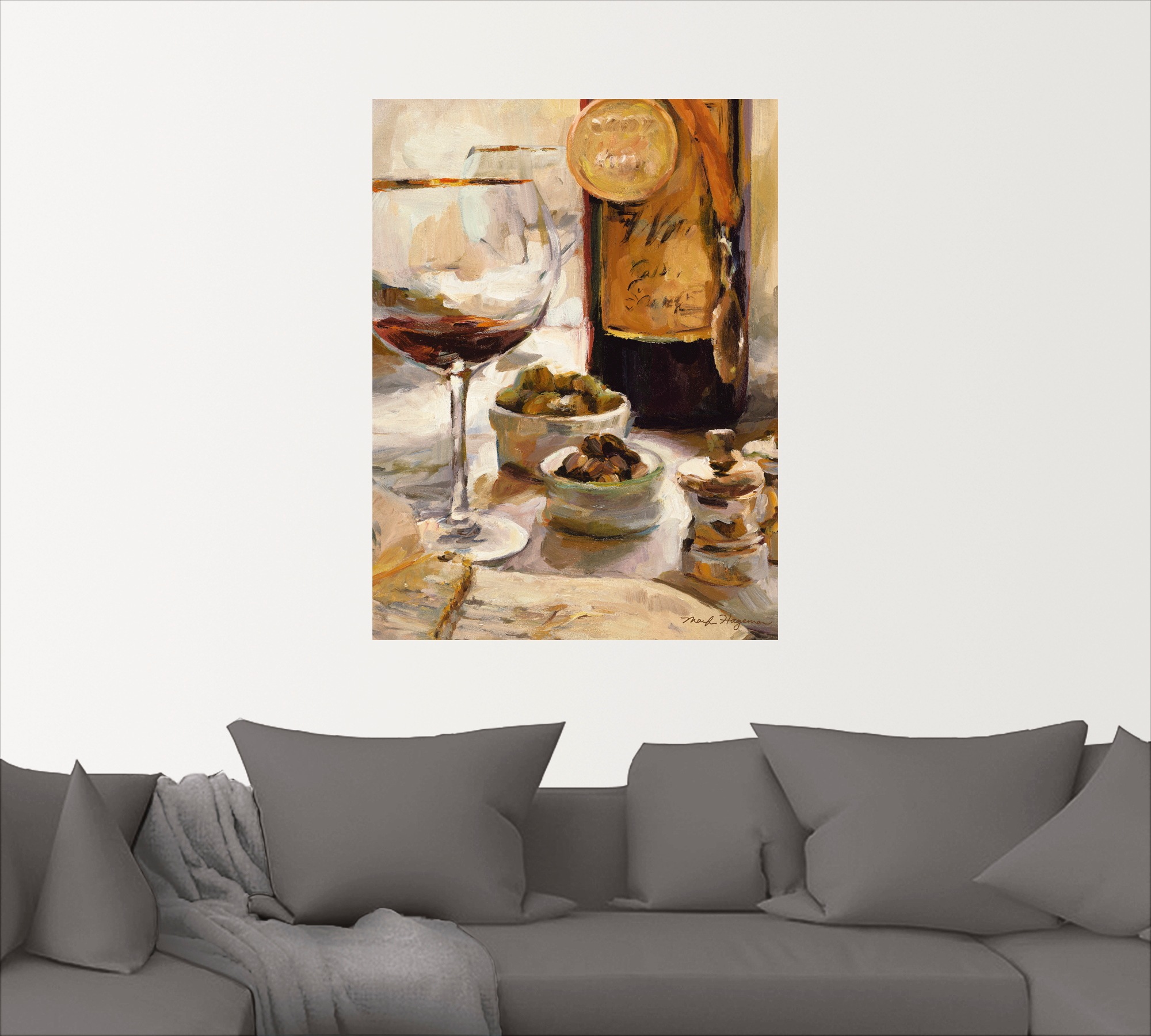 Artland Wandbild »Ausgezeichneter Wein«, Getränke, (1 St.), als Leinwandbild, Poster in verschied. Größen