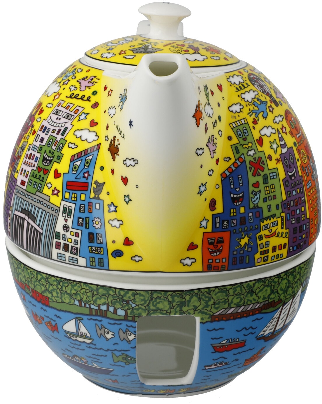 Goebel Teekanne »Rizzi«, mit Stövchen, Pop Art, James Rizzi - My New York City Sunset