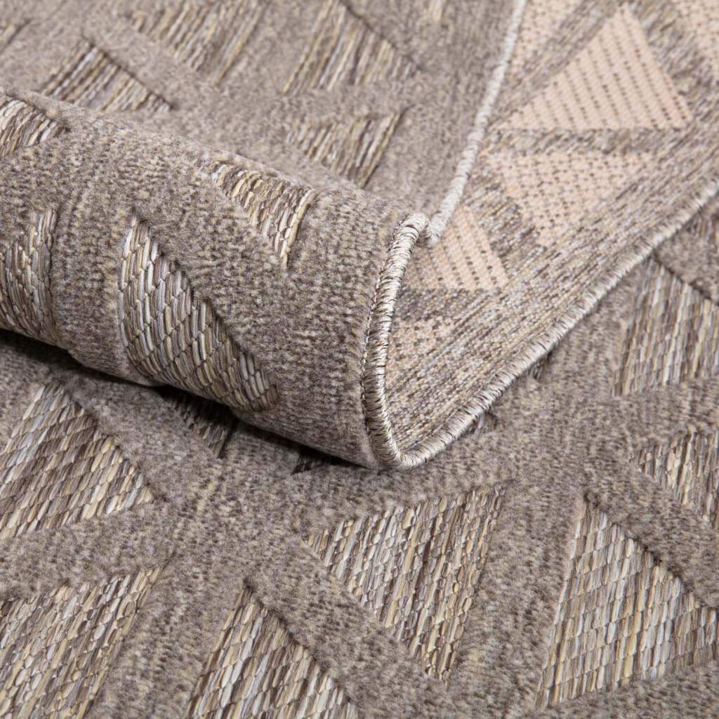 Carpet City Teppich »In-& Outdoorteppich Santorini 446, 3D-Effekt, Geo-Muster«, rechteckig, 5 mm Höhe, Wetterfest & UV-beständig für Terrasse, Balkon, Küche, Flur