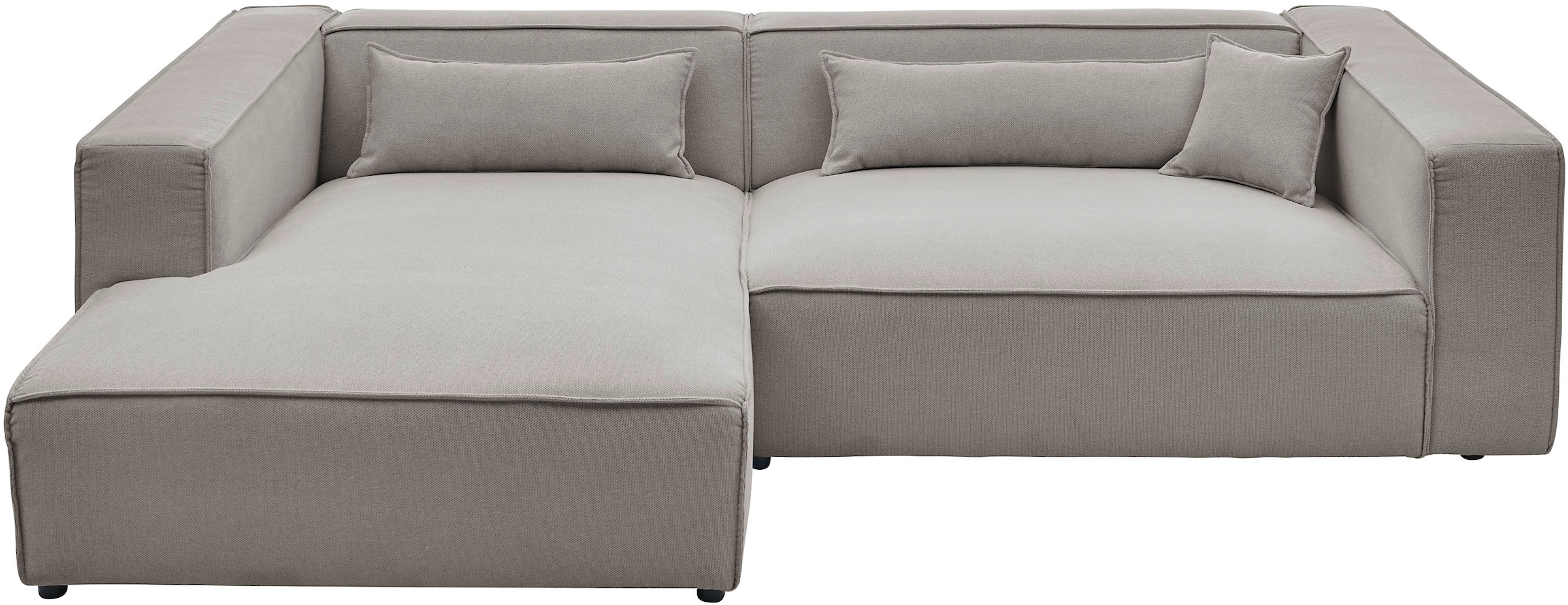 LeGer Home by Lena Gercke Ecksofa »PIARA XXL, Big-Sofa, Cord, Leinenoptik o. Strukturstoff, L-Form«, wahlweise Ottomane rechts/links, Kedernaht, extra tiefe Sitzfläche
