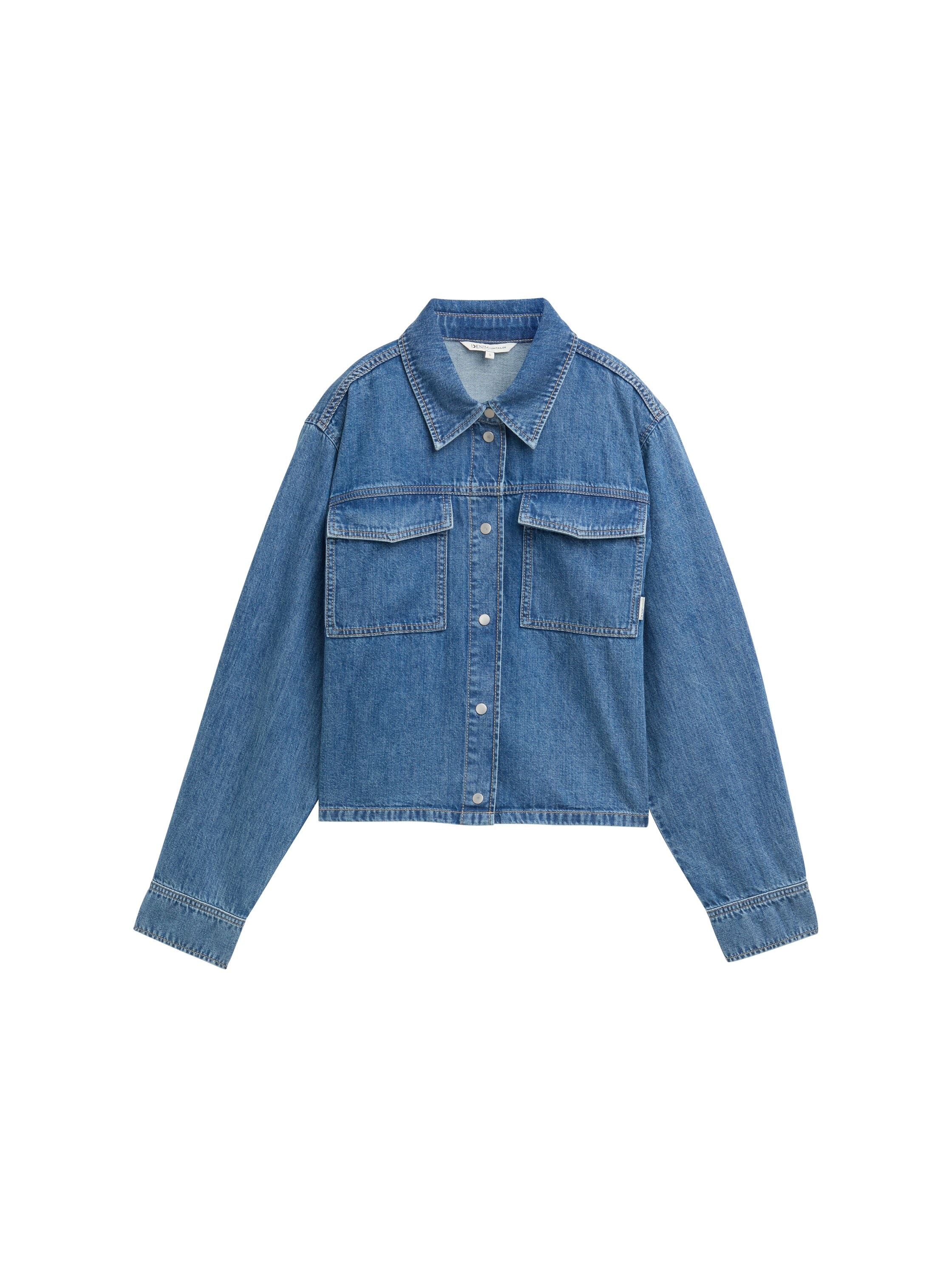 TOM TAILOR Denim Jeansbluse, mit Brusttaschen