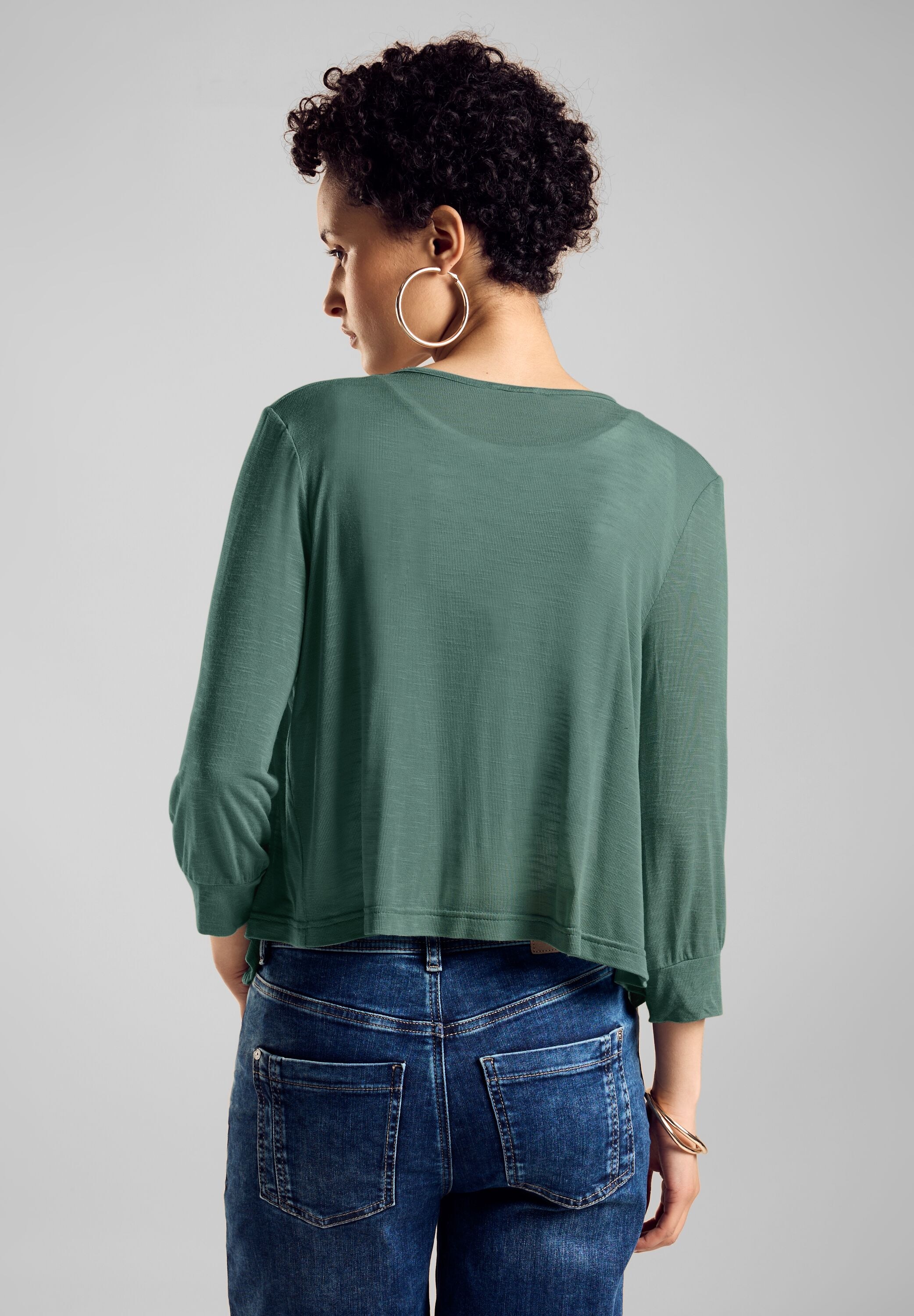 STREET ONE Shirtjacke »Style Suse«, in Flammgarn-Optik