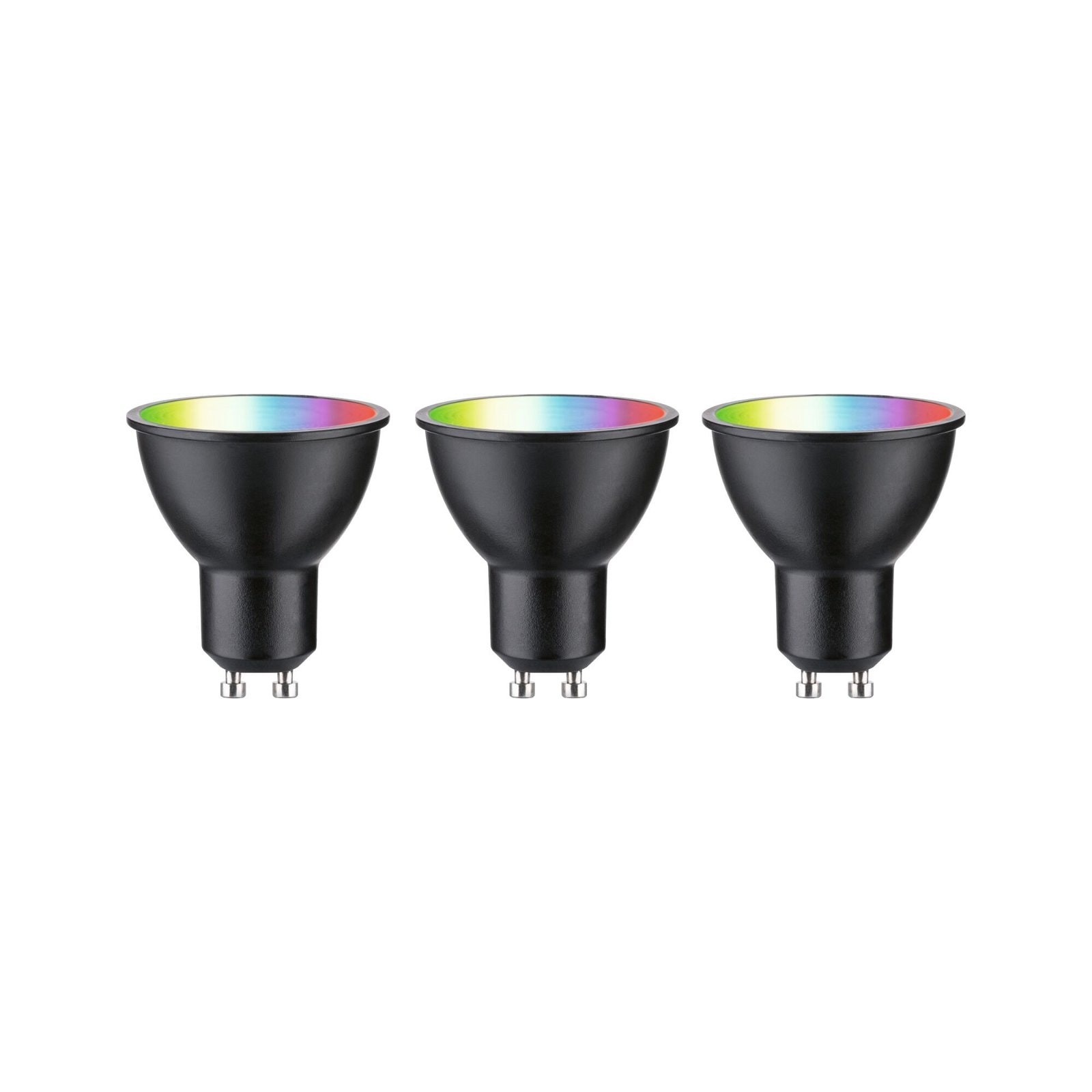Paulmann LED-Leuchtmittel »Smart 3er-Pack Reflektor schwarz matt 350lm 2200K-6500K 230V«, Tageslichtweiß