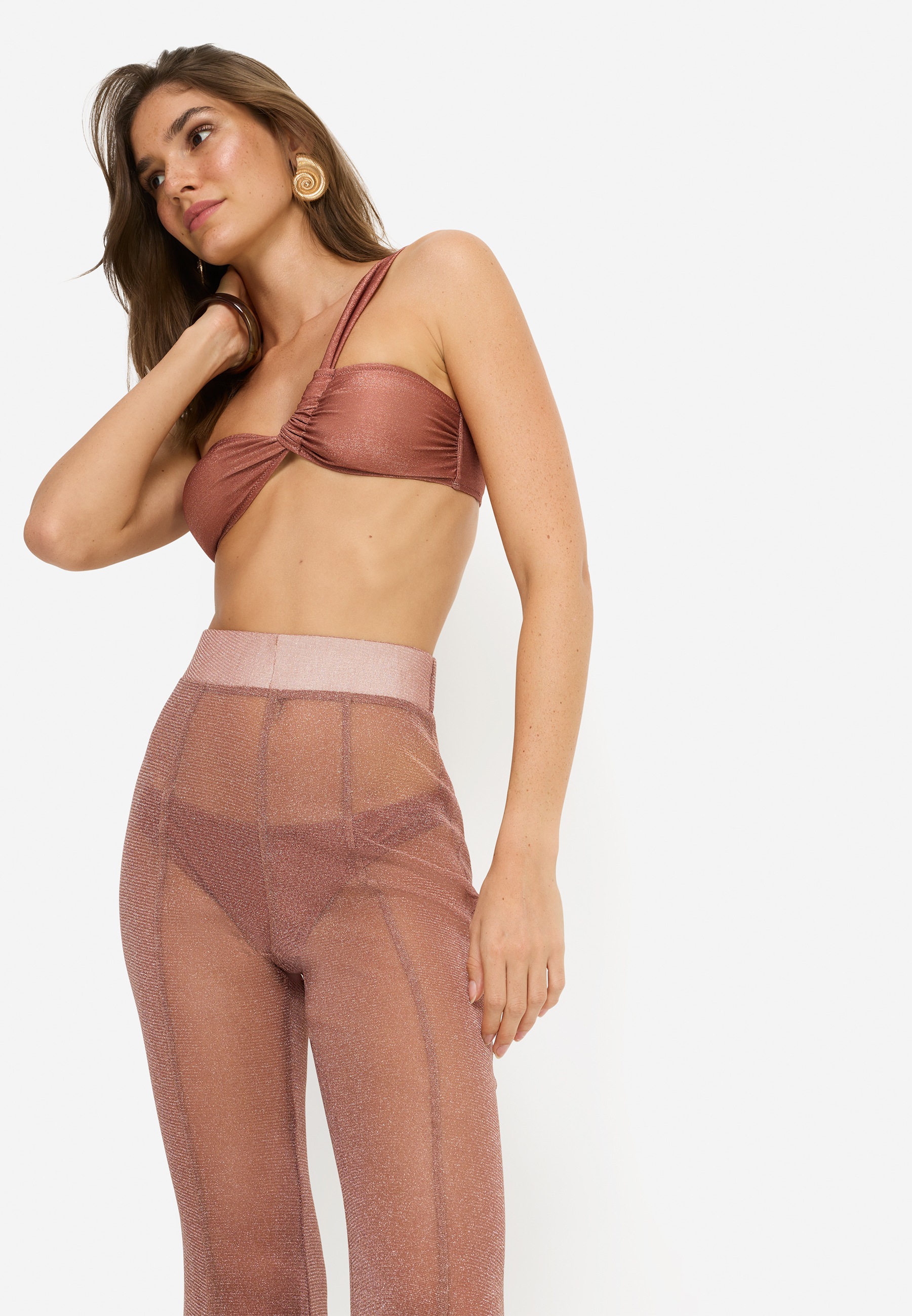 LSCN by LASCANA Bandeau-Bikini-Top »Gladys« in trendiger Glitzeroptik