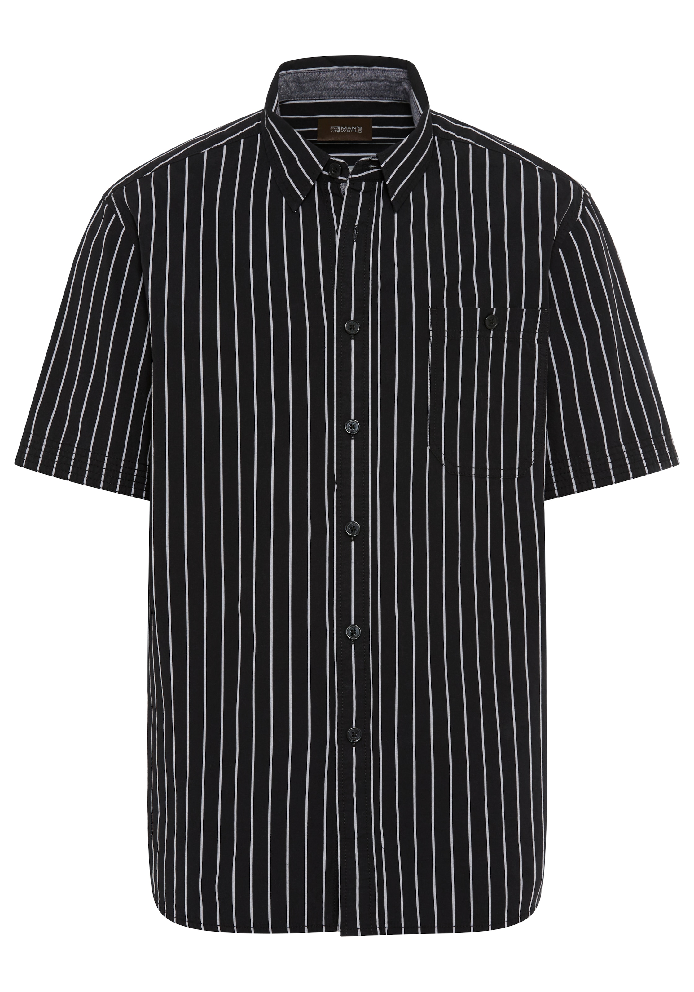 Man's World Kurzarmhemd , modern gestreift
