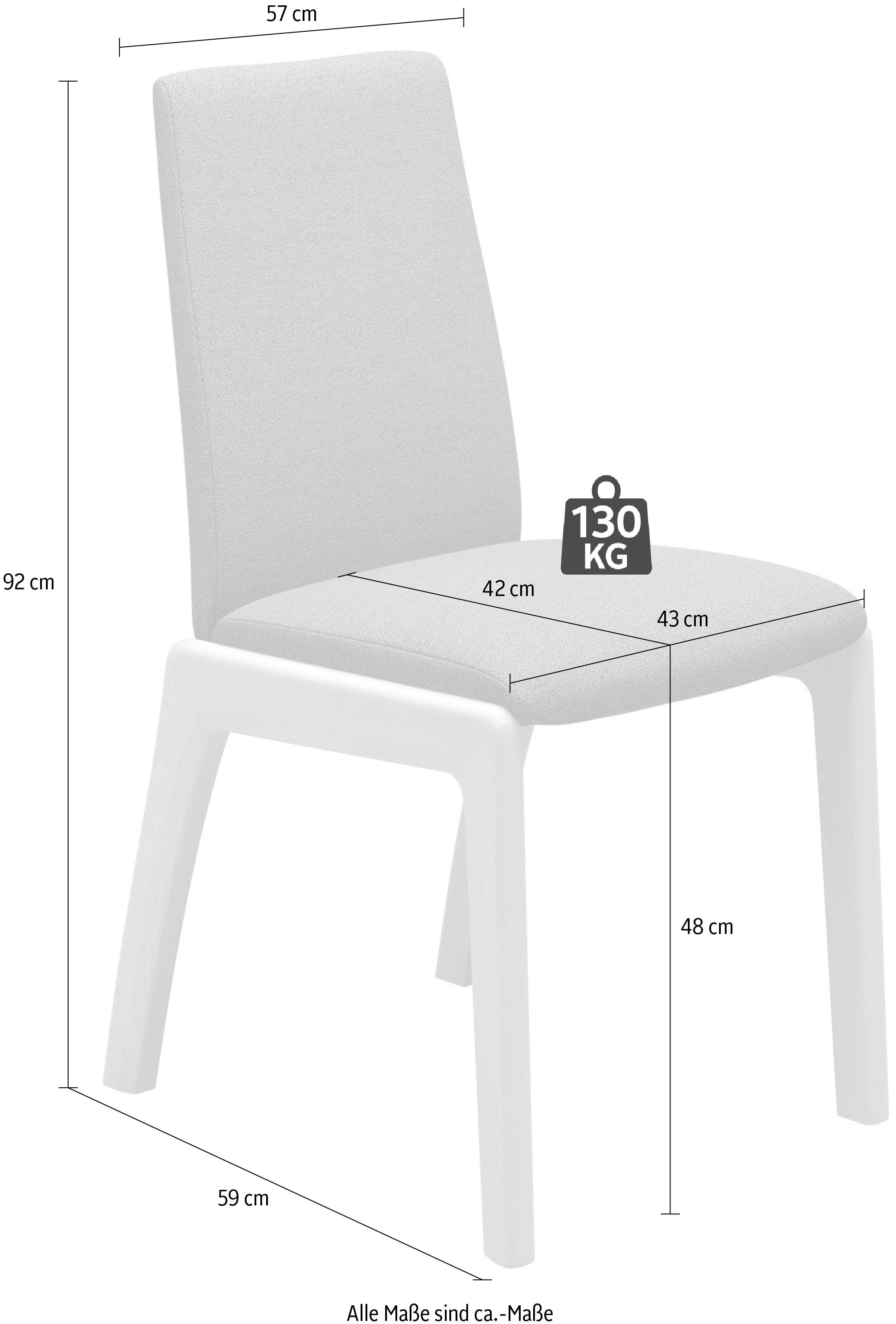 Stressless® Polsterstuhl »Laurel«, Microfaser DINAMICA, Low Back, Größe M, mit abgerundeten Beinen in Eiche gekalkt