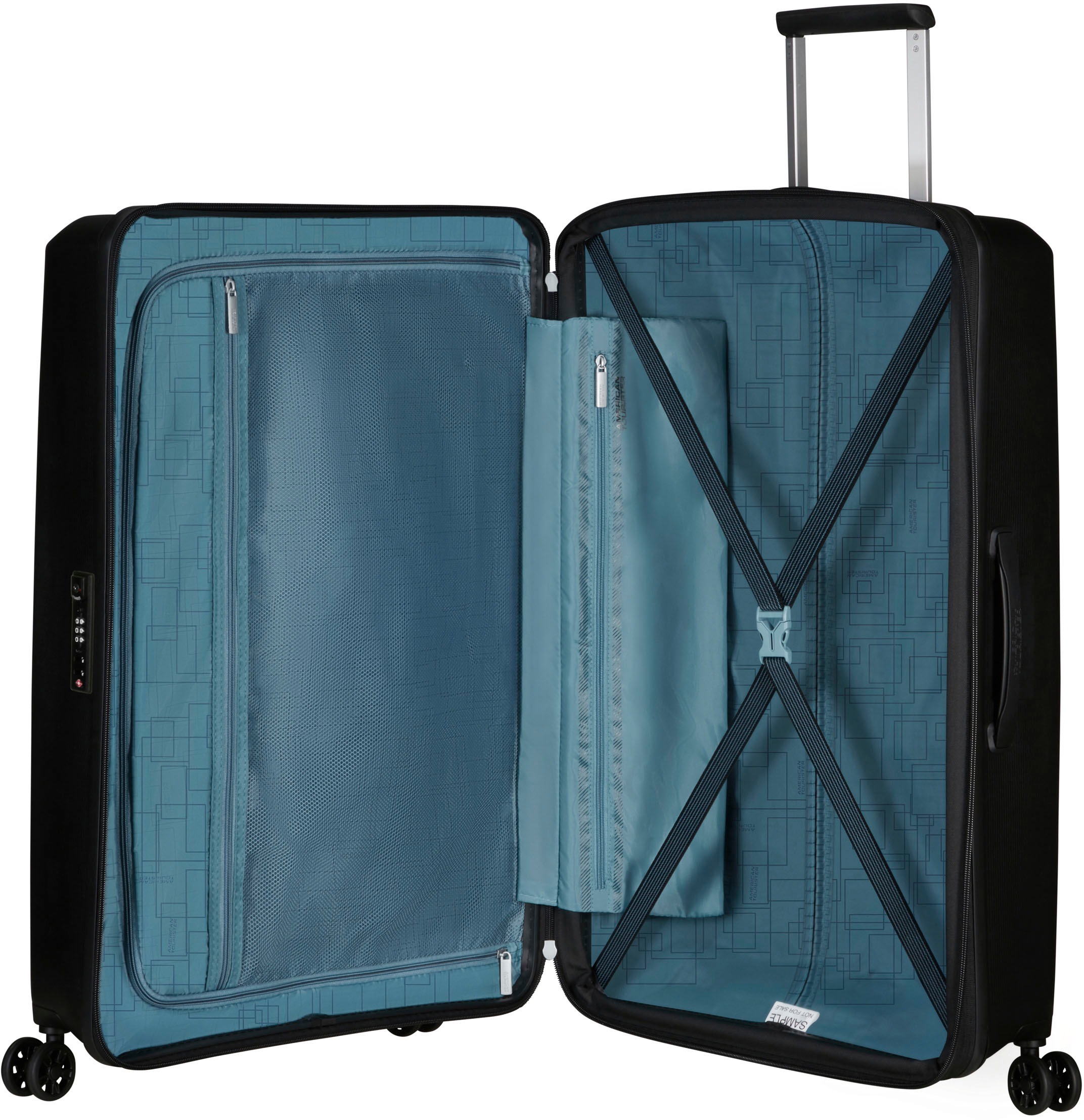American Tourister® Hartschalen-Trolley »AEROSTEP, 77 cm, mit Volumenerweiterung«, 4 Rollen, Reisekoffer Hartschalenkoffer Koffer für Flugreisen TSA-Zahlenschloss