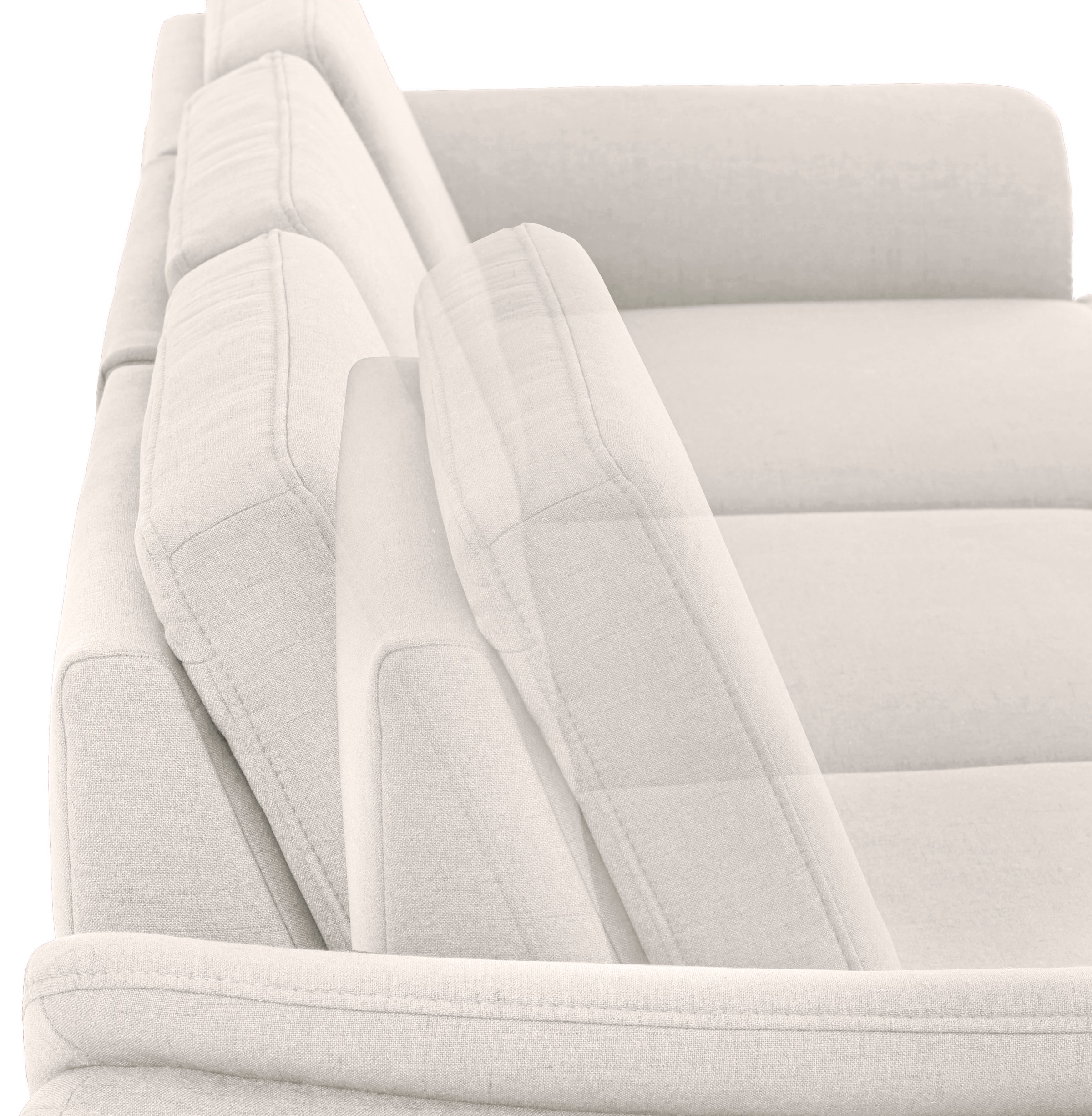 Home affaire Ecksofa »Palace L-Form«, incl. Sitztiefenverstellung, wahlweise mit Bettfunktion und Stauraum