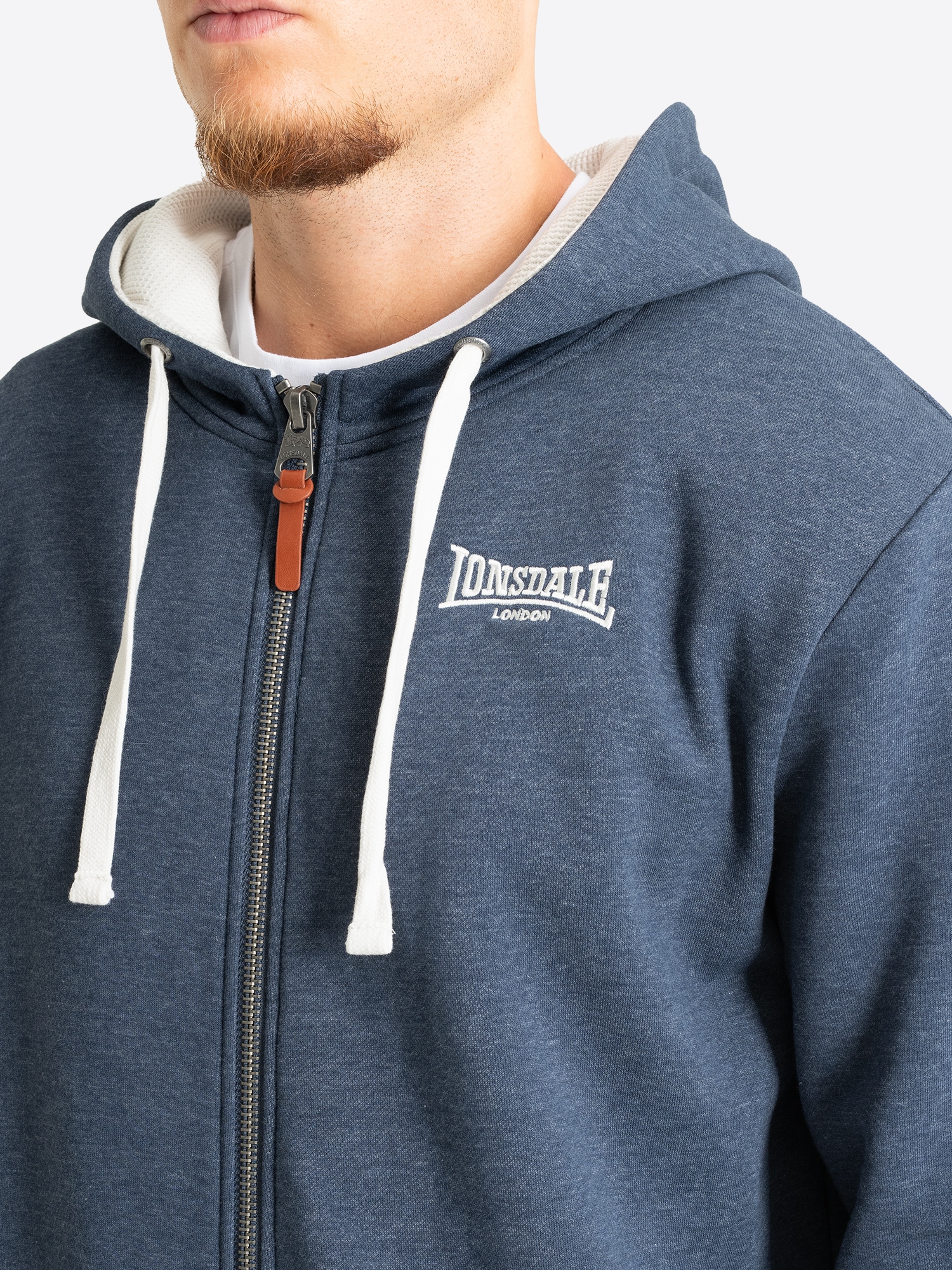 Lonsdale Kapuzensweatjacke »HILLINGDON« mit Kapuze, Langarm-Design, normale Passform