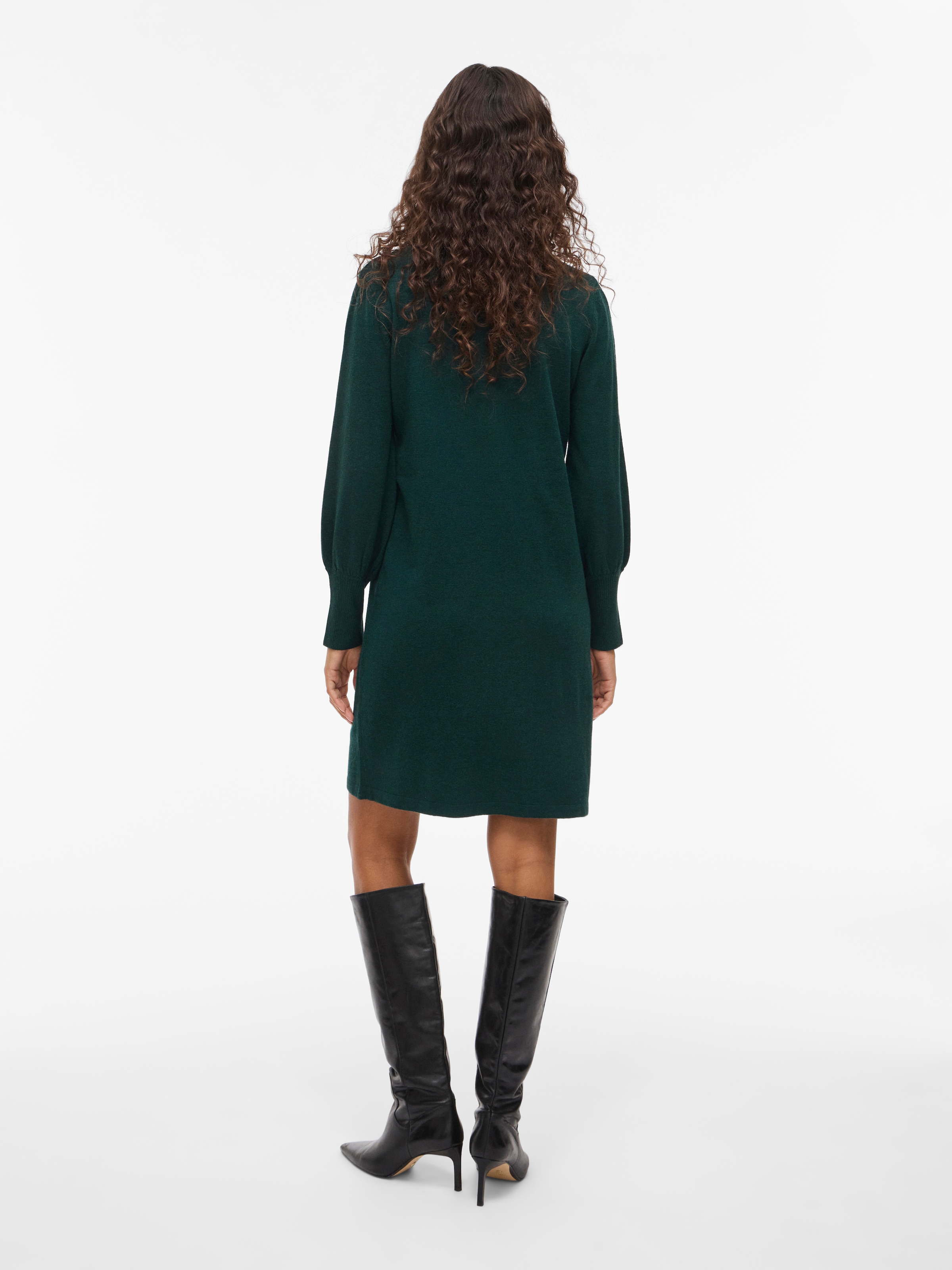 Vila Strickkleid »VIKERRY O-NECK KNIT DRESS - NOOS« Materialmix, regular fit